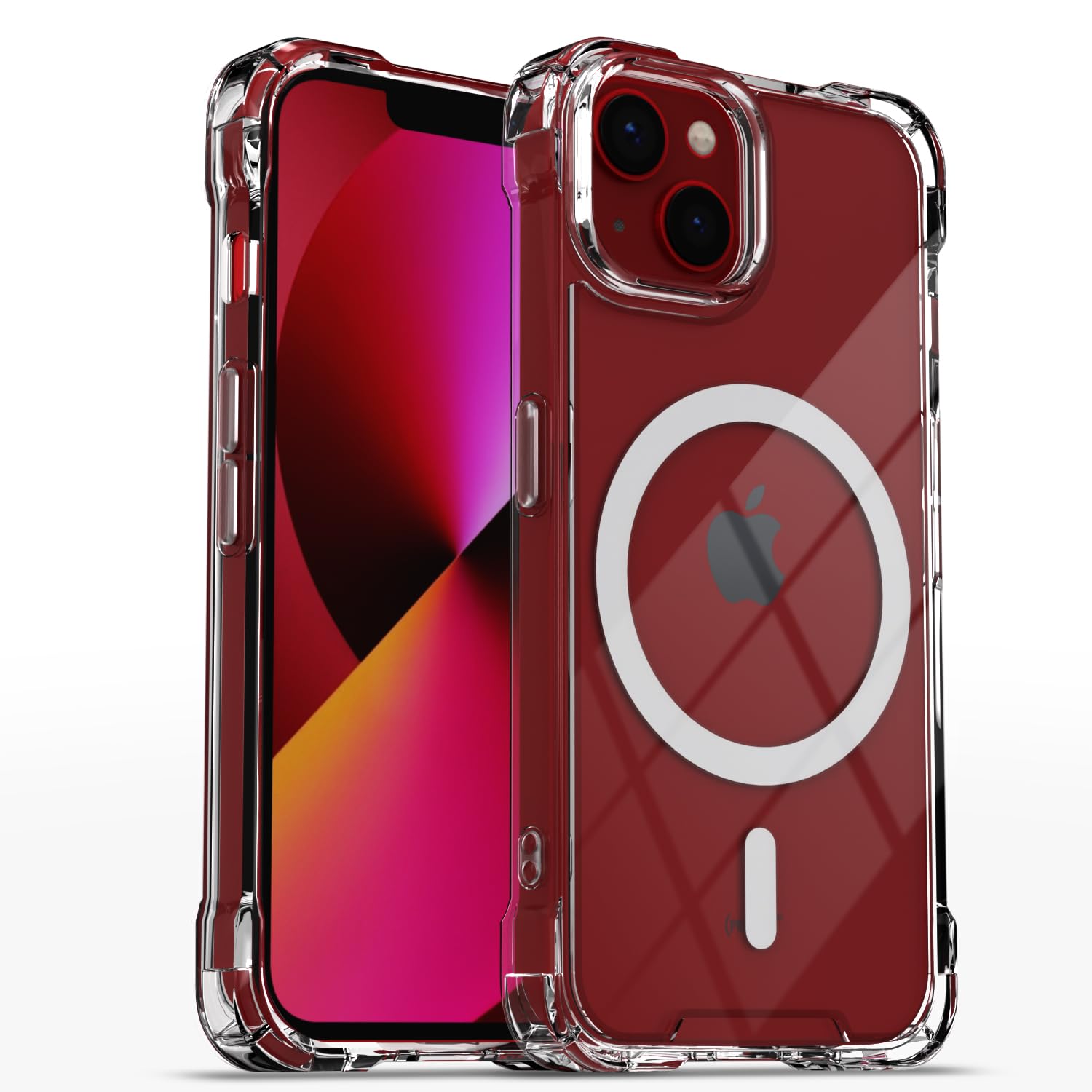 Pikkme transparent mag-safe MagSafe mobile back cover for iPhone 13