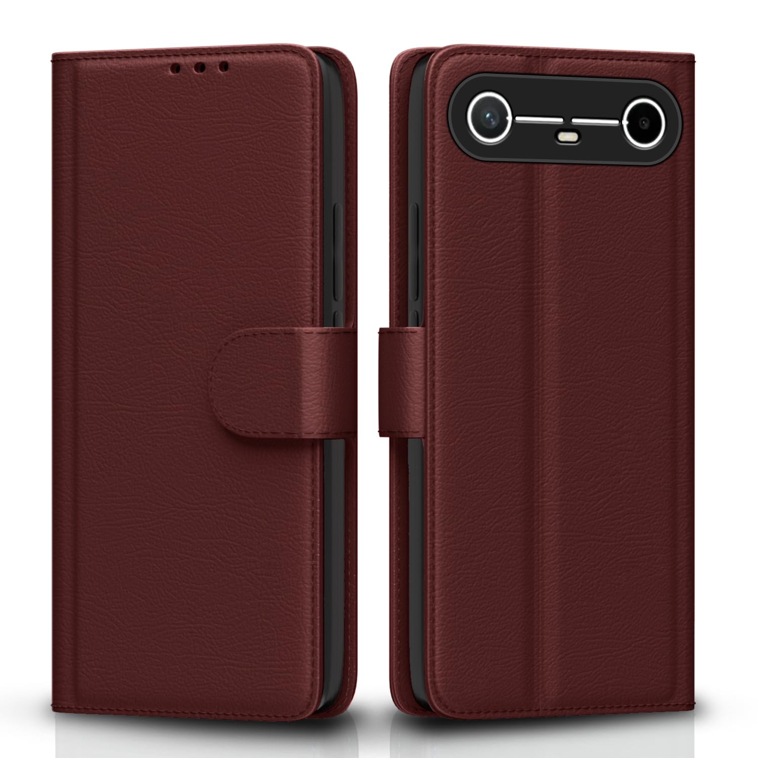 Tecno Pova Wallet wallet flip cover in brown by Pikkme