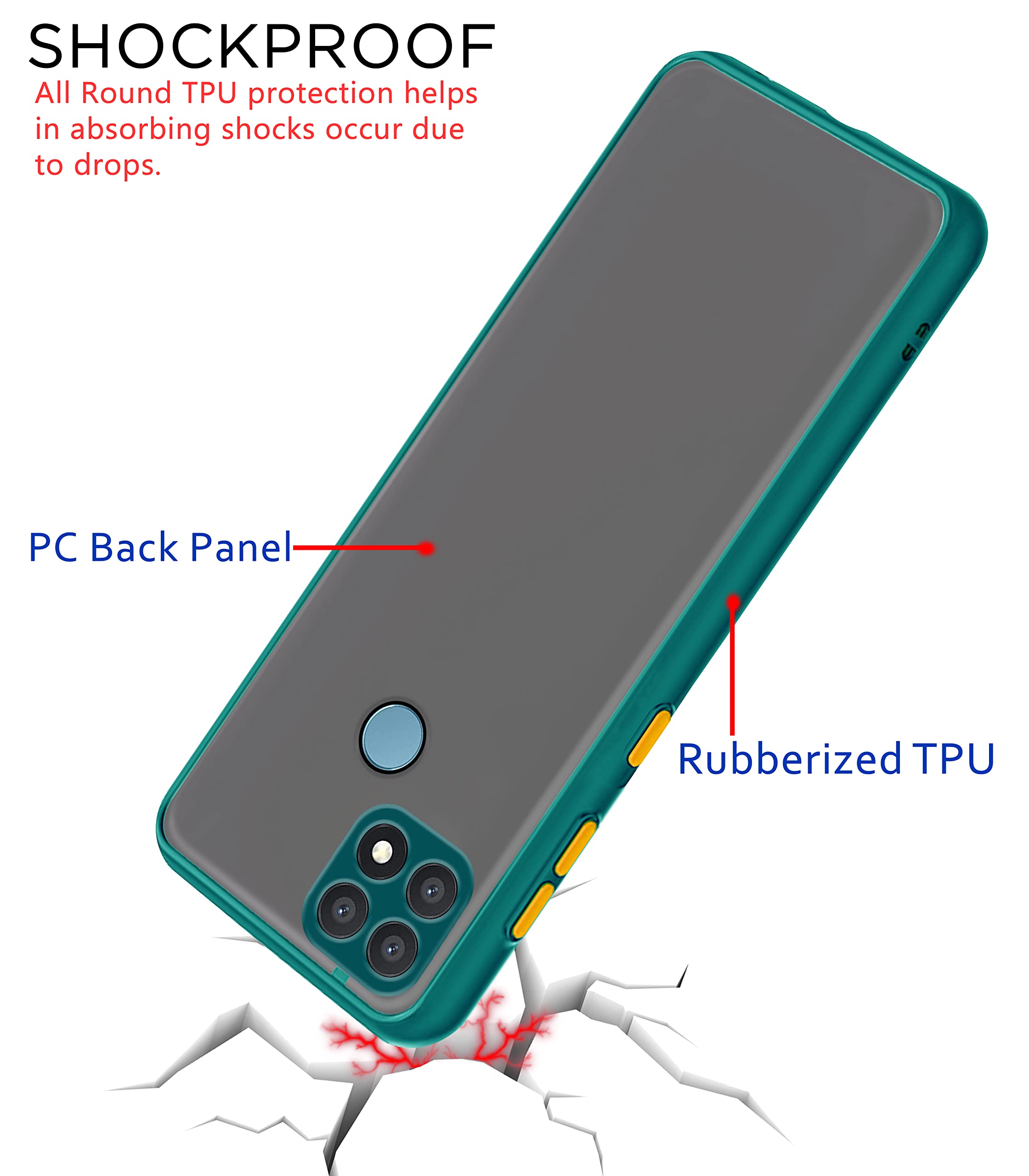 Pikkme green Hybrid mobile cover for Realme Narzo 30A/20/C25s/C25/C12 – photo 4