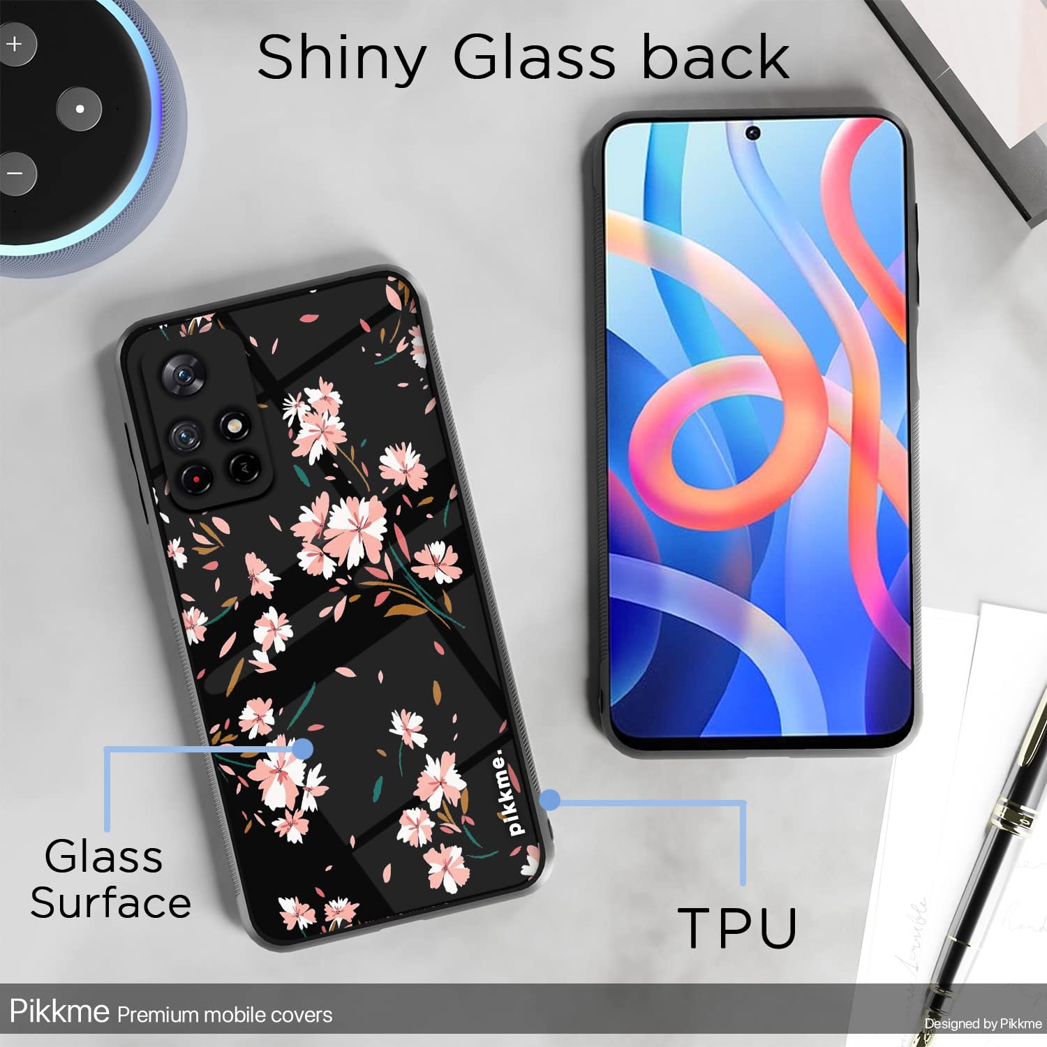 Pikkme Flower mobile back cover for Redmi Note 11T/Poco M4 Pro 5G – photo 3