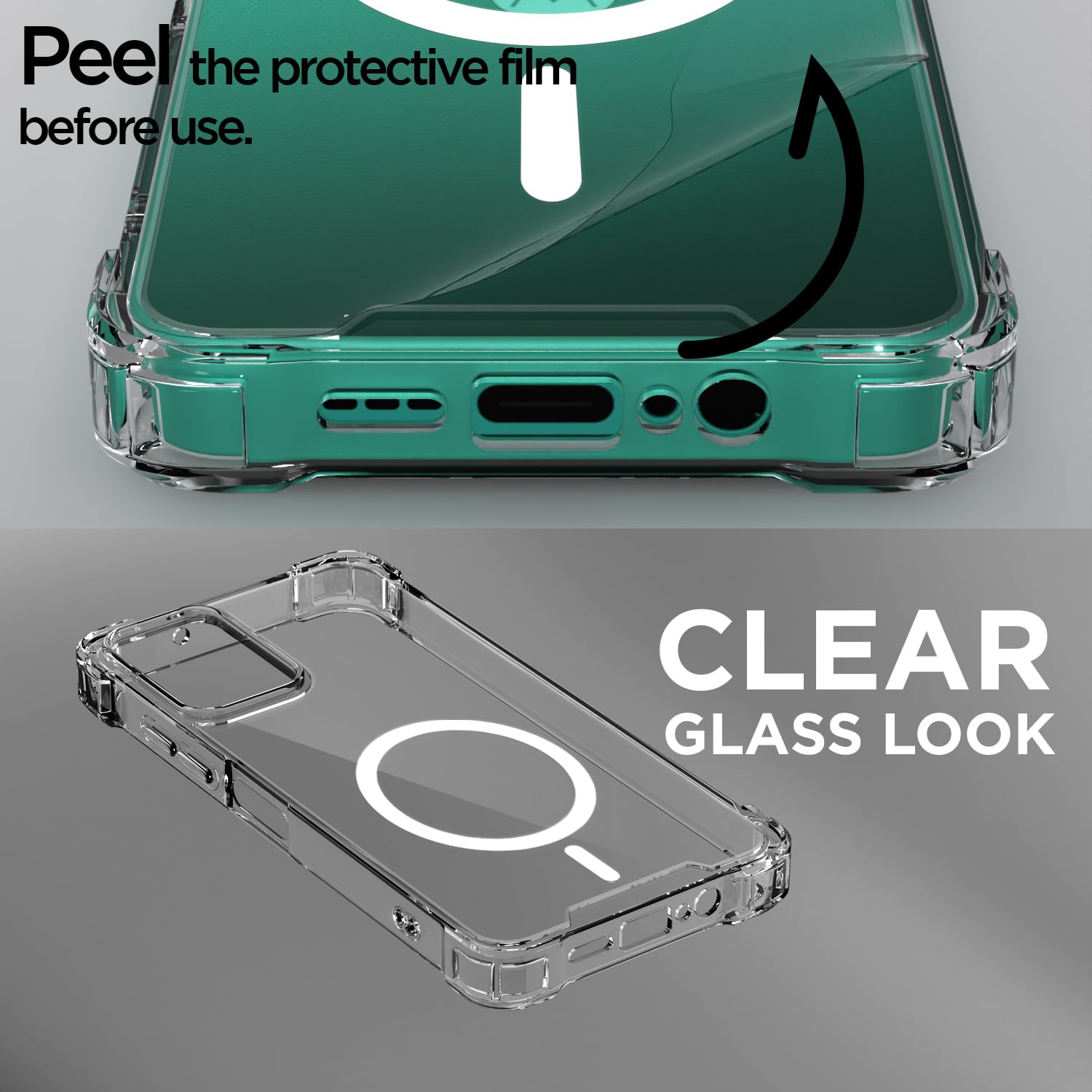 Transparent mag-safe back cover for Moto G45 5G – Pikkme – photo 3