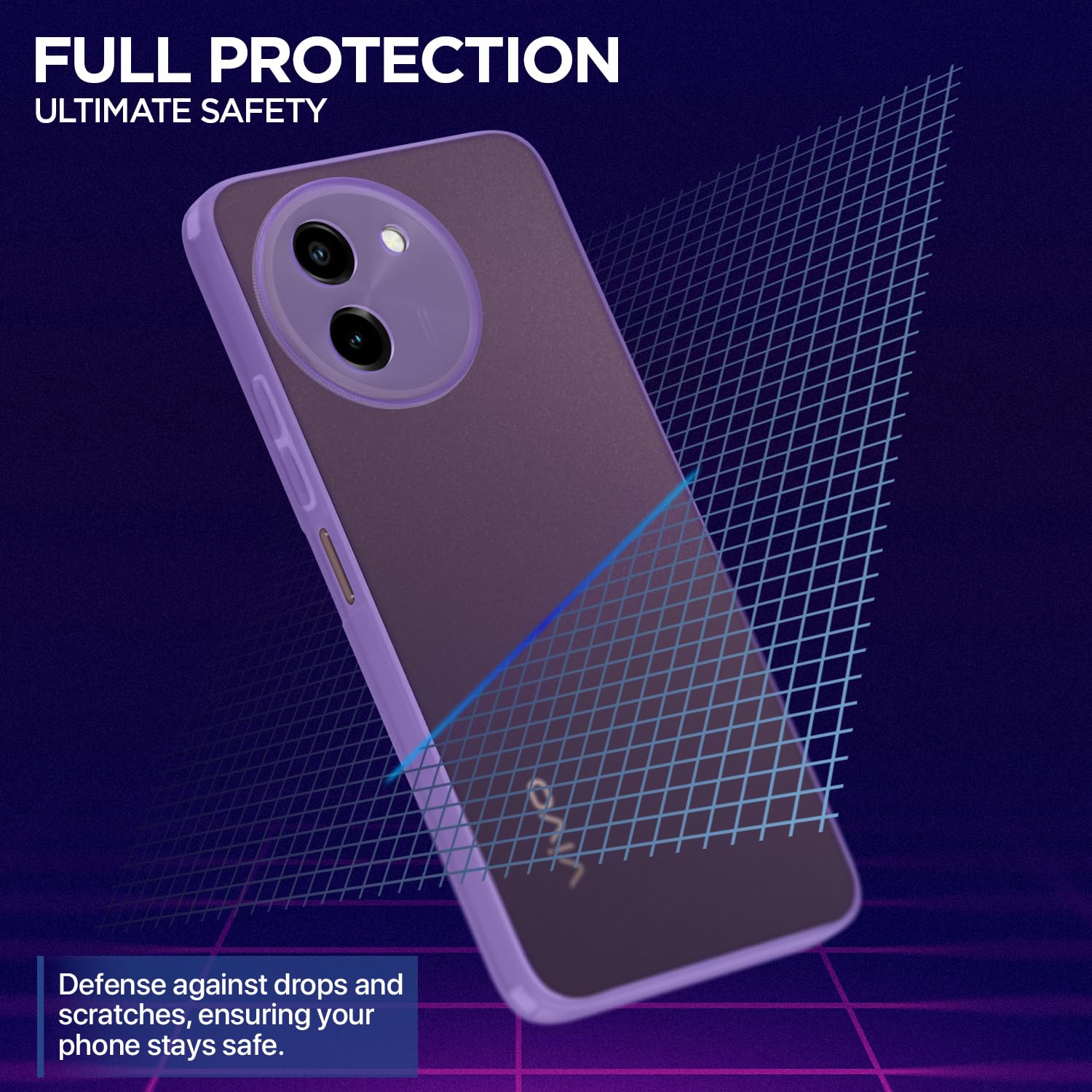 Vivo T3x/Y200i 5G Clear back cover in purple by Pikkme – photo 2