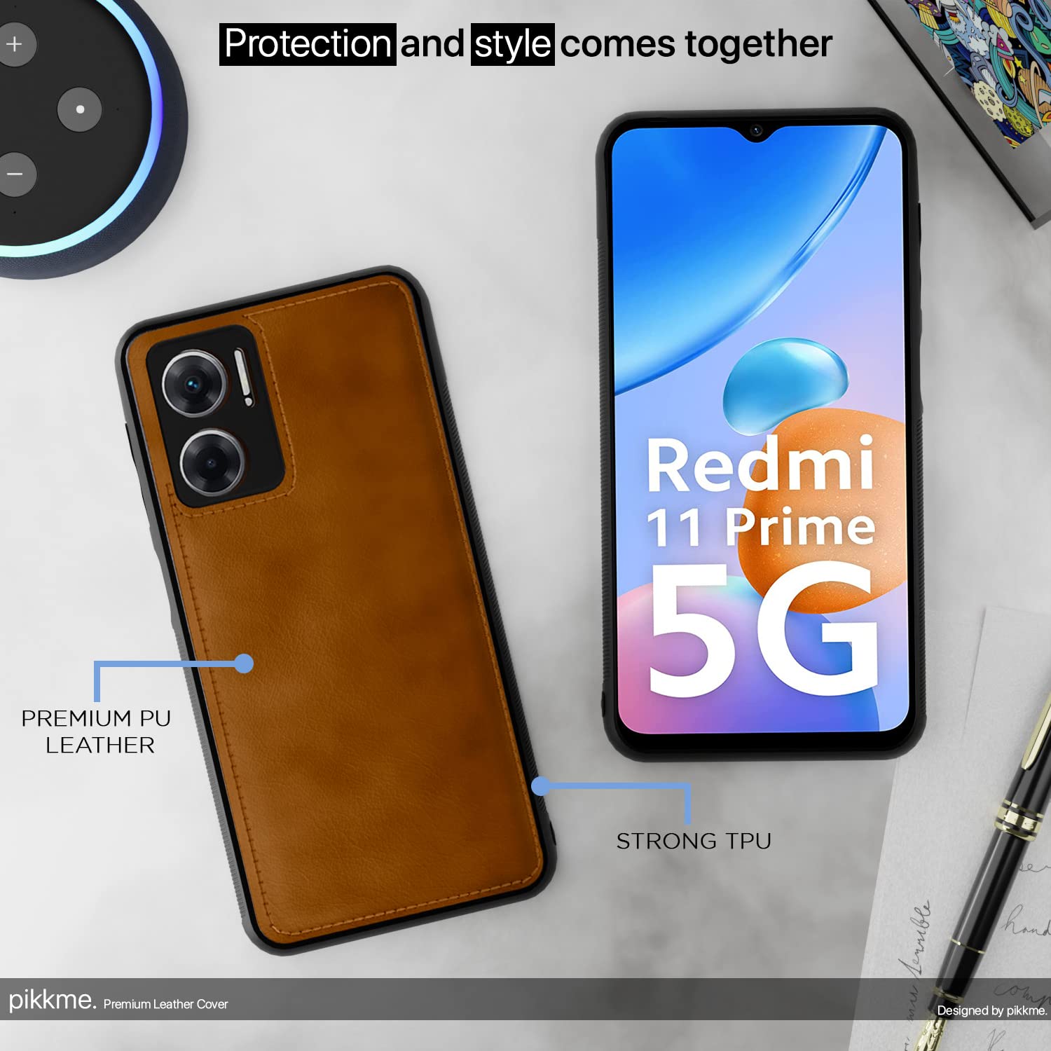 Brown mobile back cover for Redmi 11 Prime 5G – Pikkme – photo 5