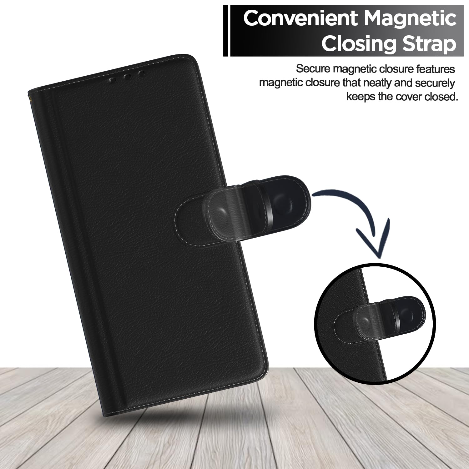 Black Wallet flip cover for Redmi Note 12 4G – Pikkme – photo 6