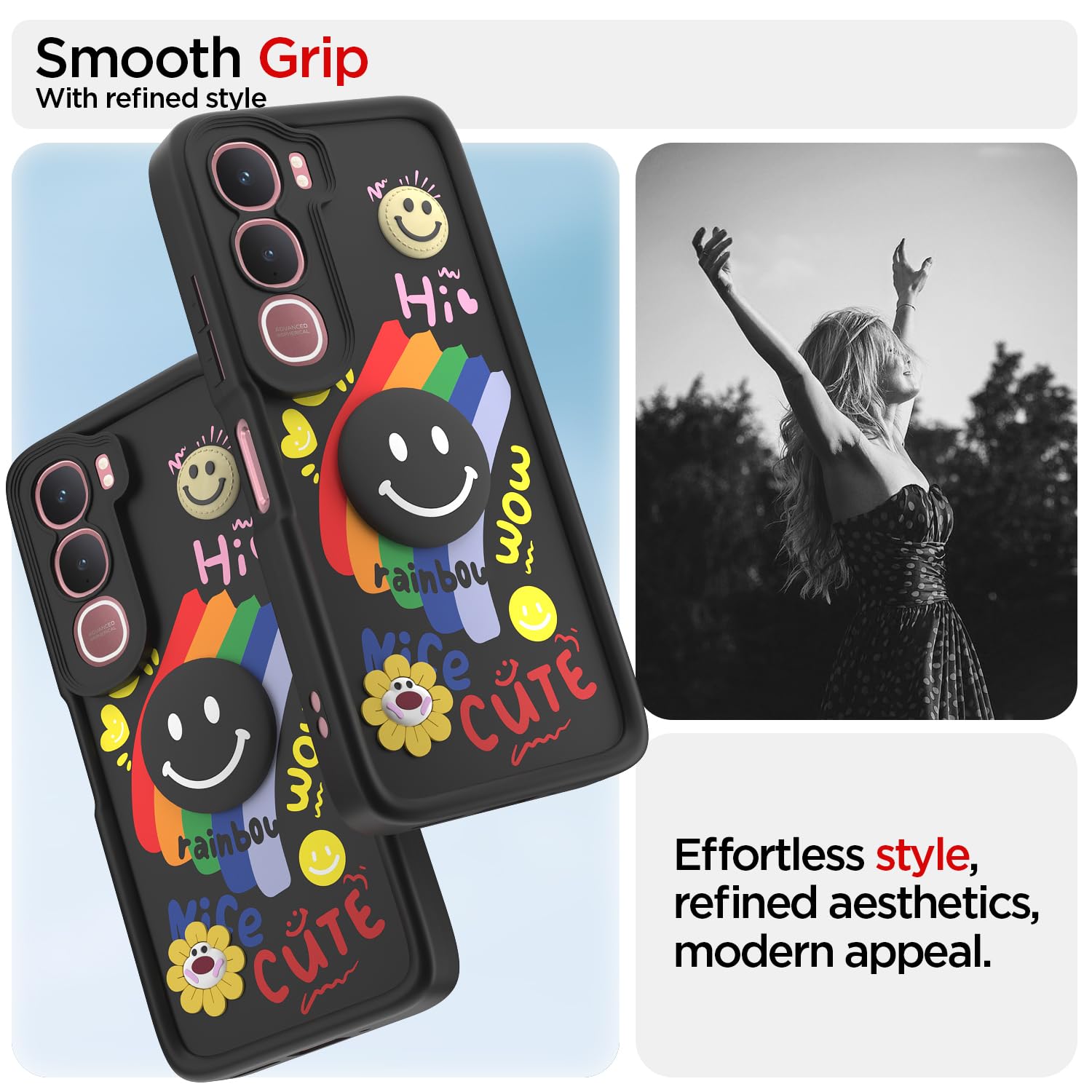 Pikkme Vivo Y31 5G Soft Silicone black phone cover – photo 2
