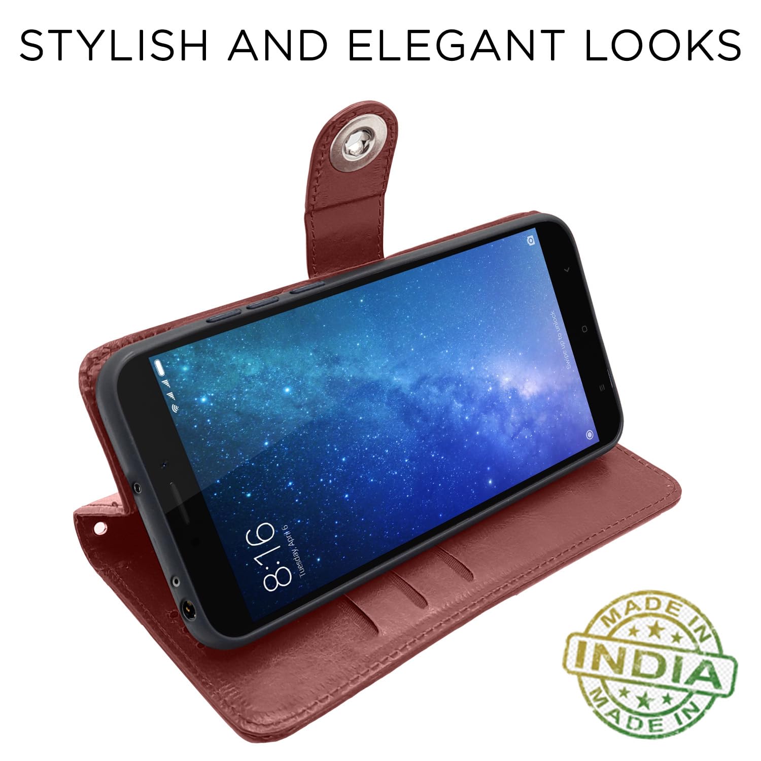 Pikkme brown flip case for Mi Max 2 – photo 5