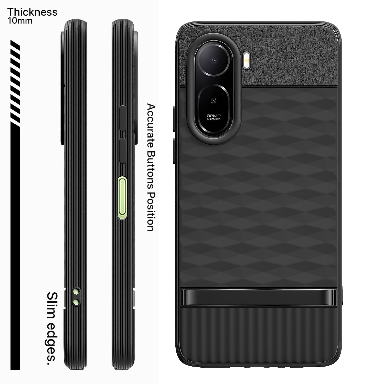Pikkme Redmi A7 Pro/Poco C85x 5G black mobile cover – photo 3