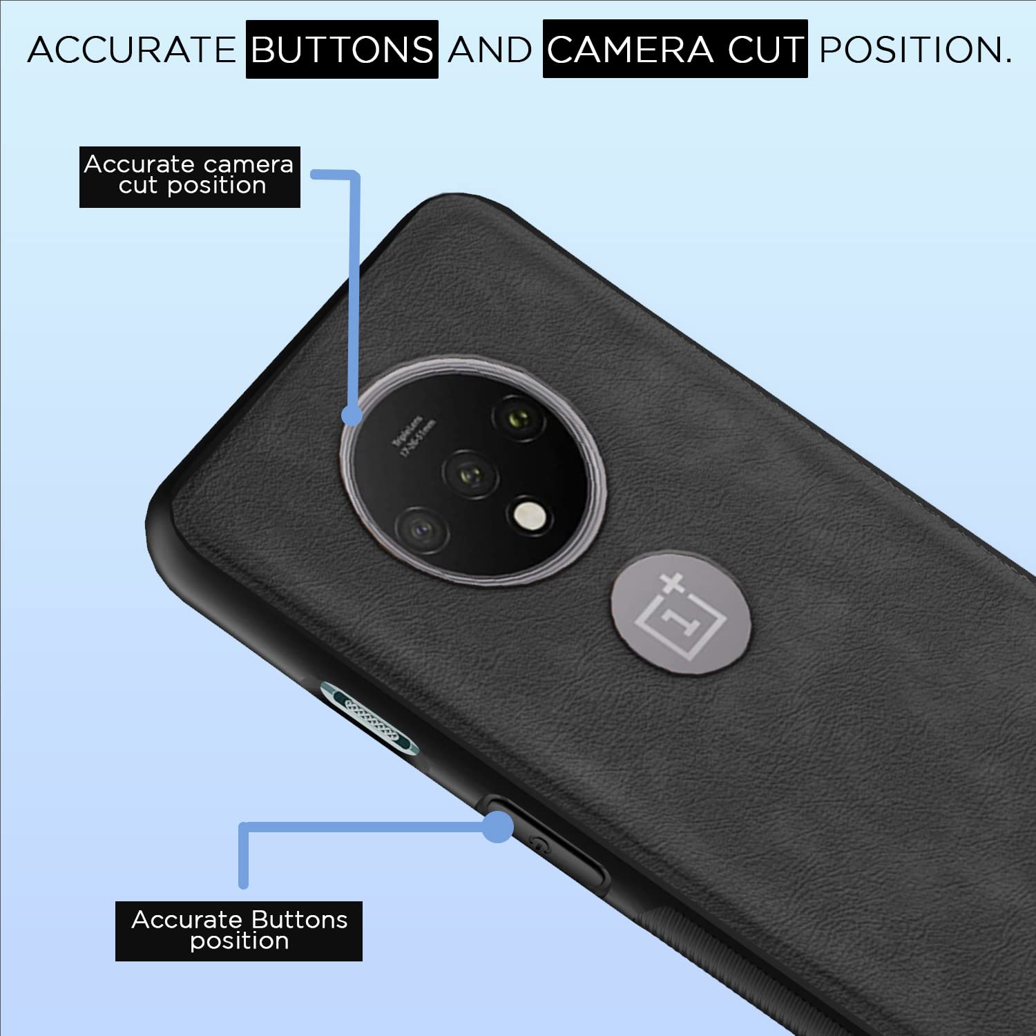 Pikkme OnePlus 7T Leather grey mobile back cover – photo 6