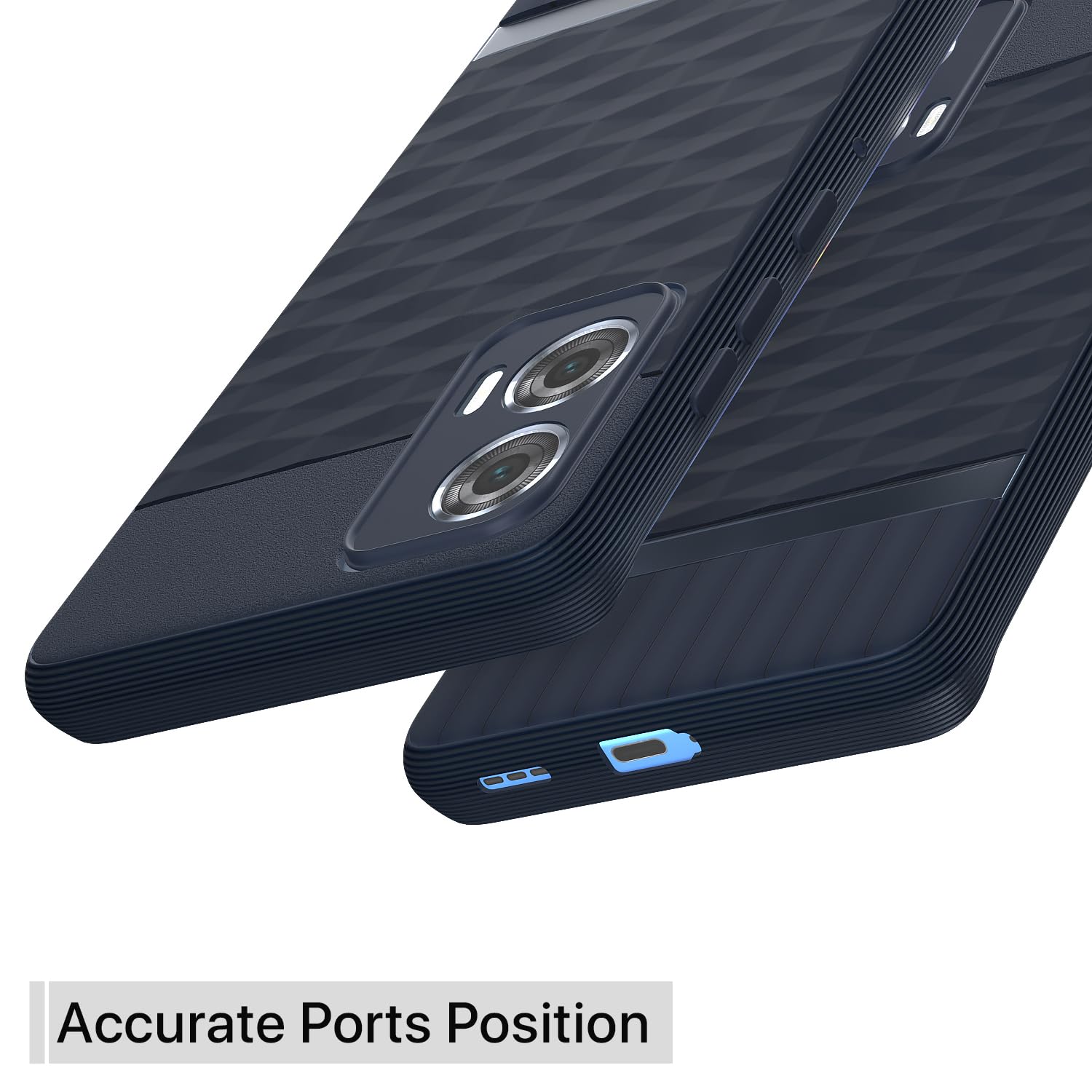 Pikkme Motorola Moto Edge 50 Fusion 5G Gencase Back Cover (Blue)
