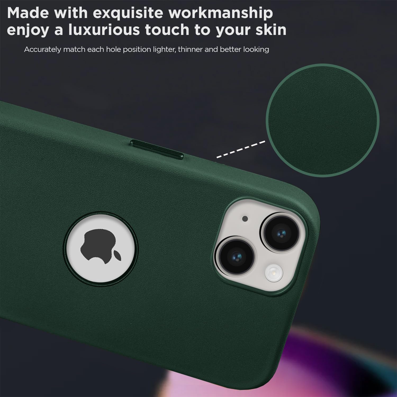 Shirt green Leather phone cover for iPhone 13 – Pikkme – photo 5