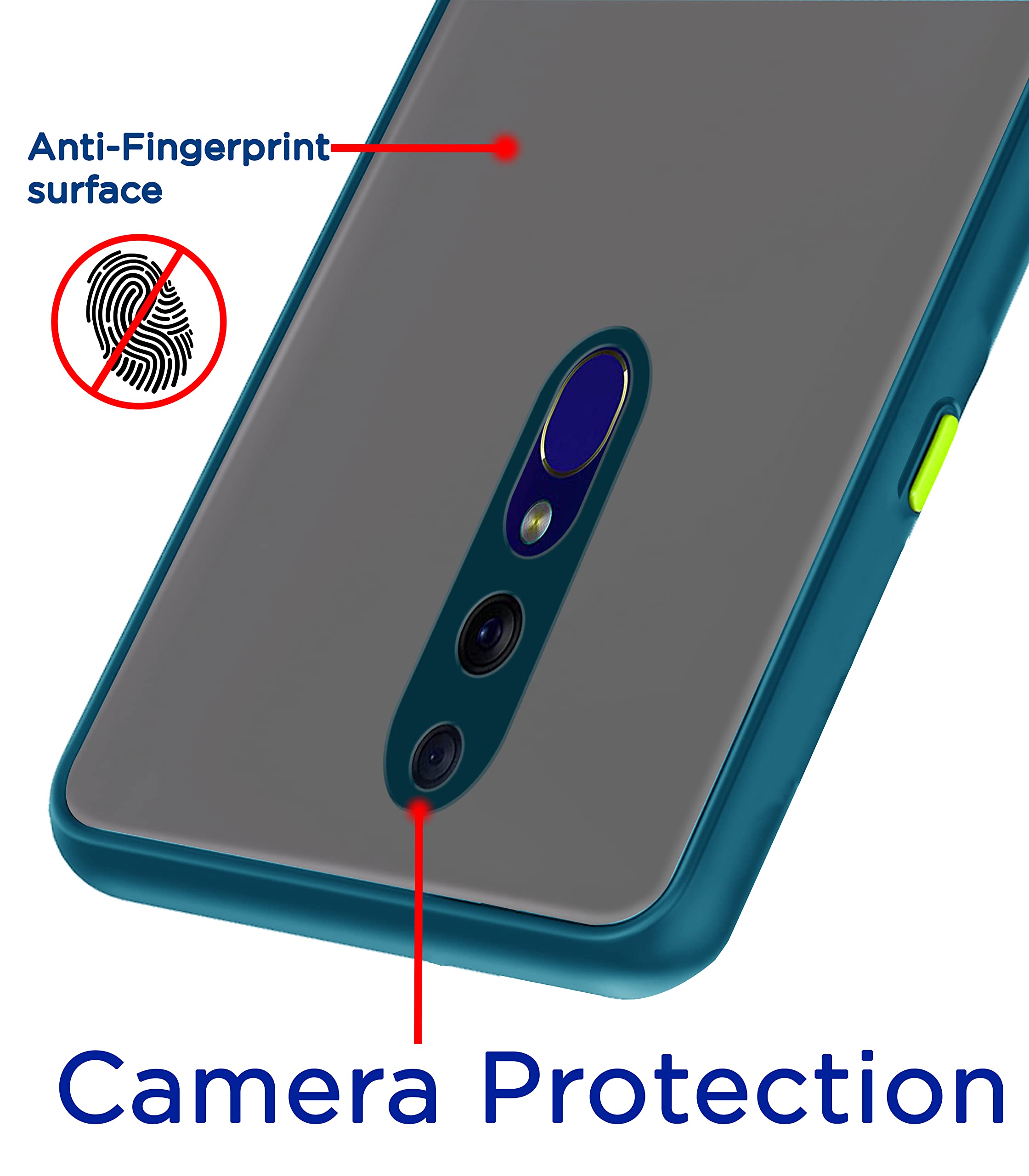 Oppo f11 Hybrid mobile back cover in blue by Pikkme – photo 2