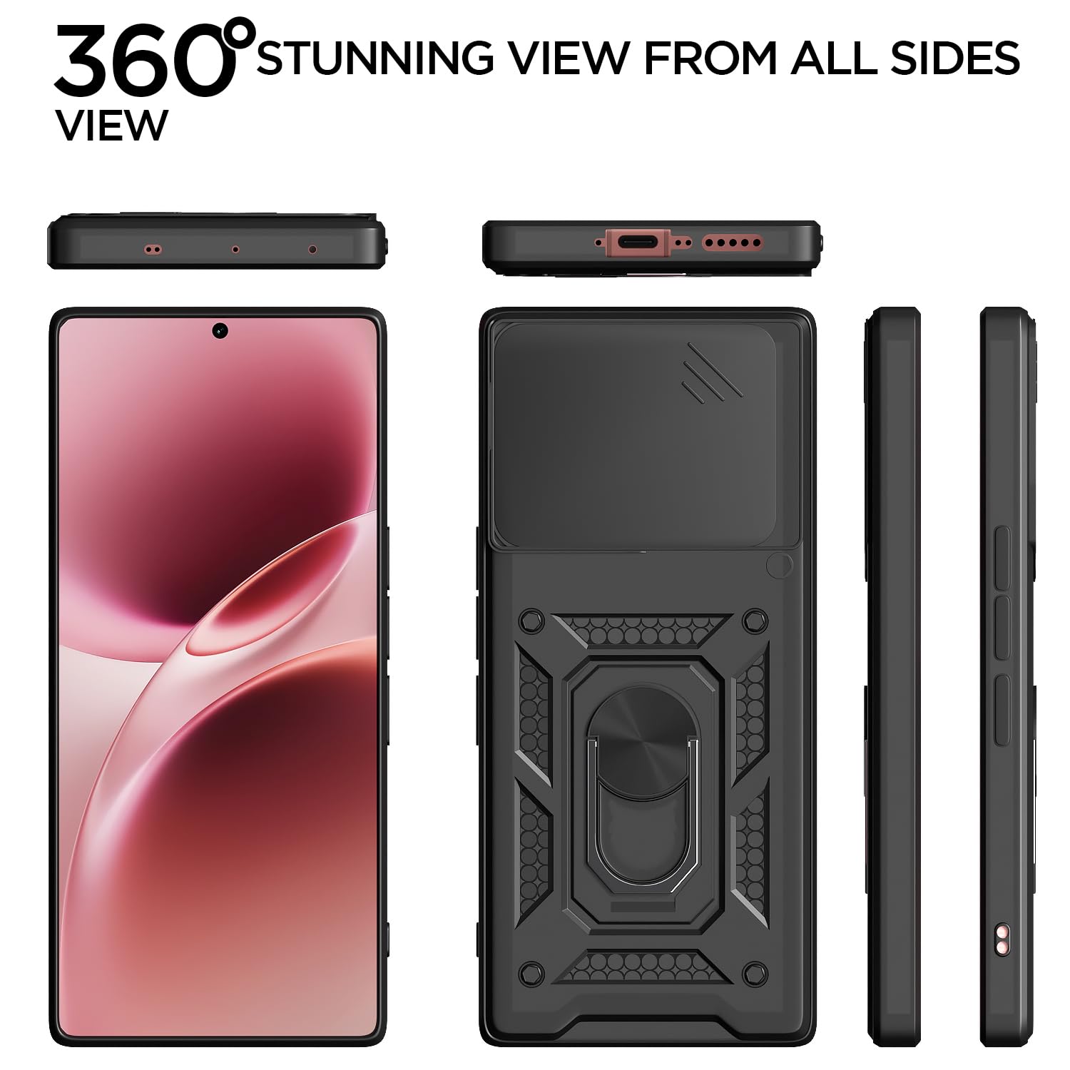 Pikkme black D10 Camera Shield back cover for Vivo V70 5G/360 – photo 5