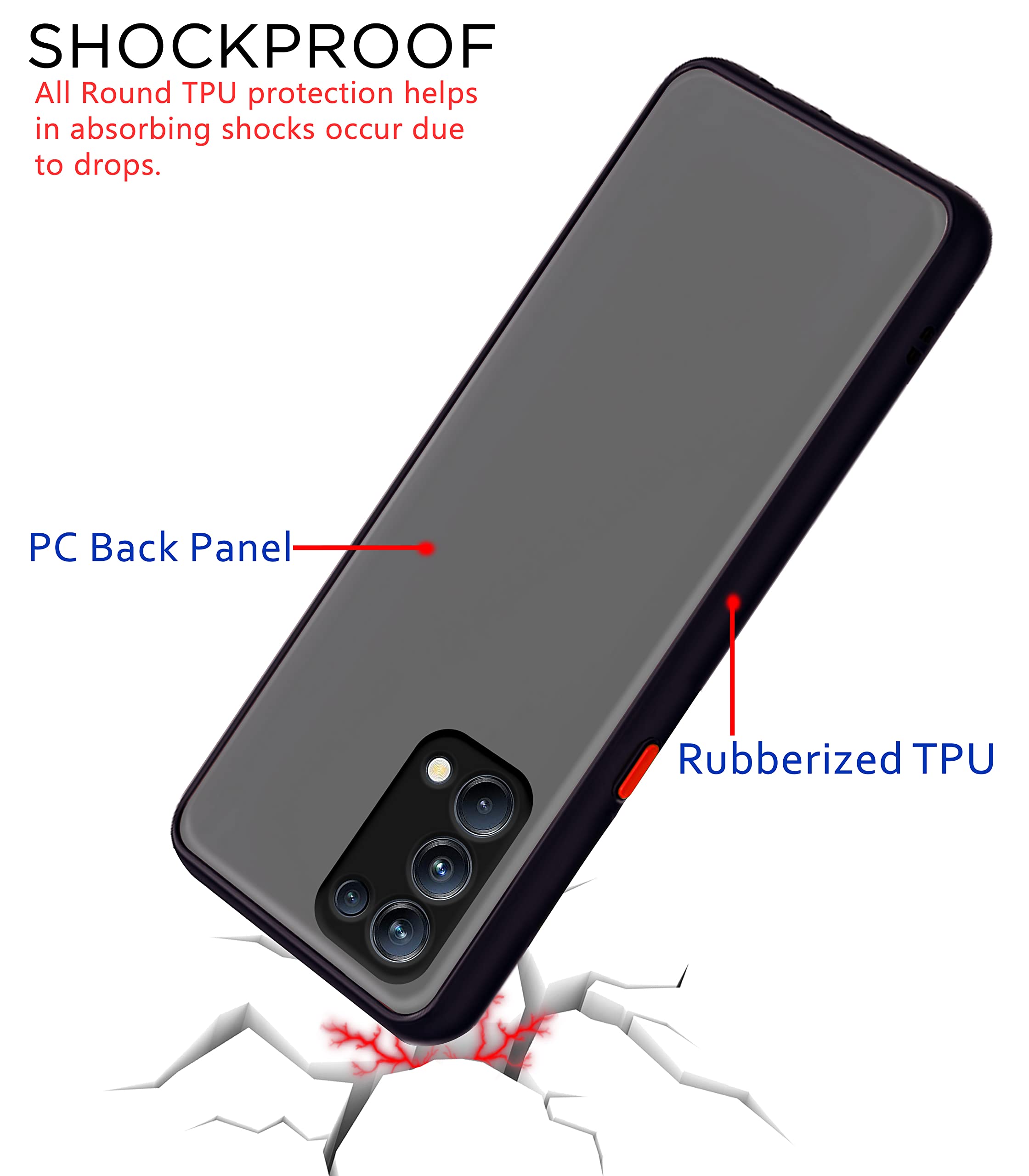 Black Matte phone cover for Oppo Reno 5 Pro – Pikkme – photo 4