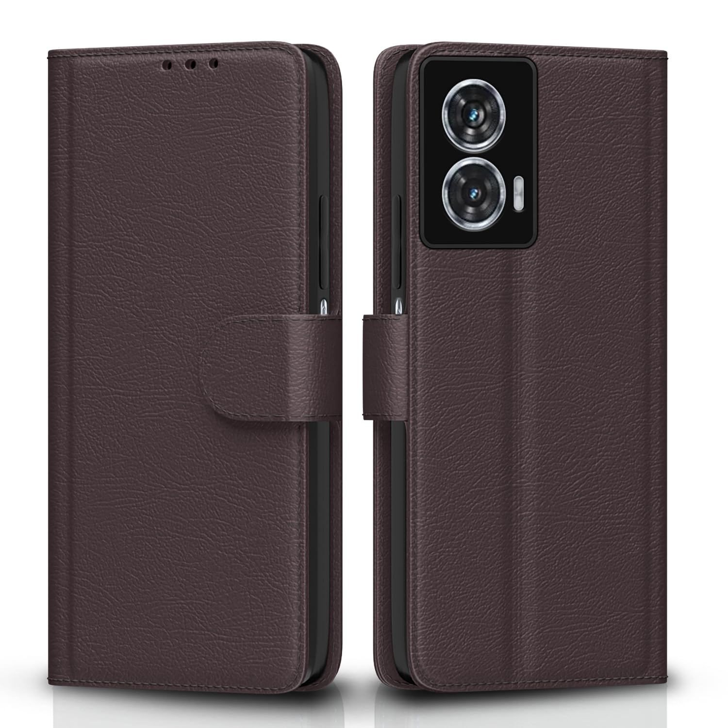 Moto Edge 50 Fusion 5G Vintage Flip Cover Cover- Coffee