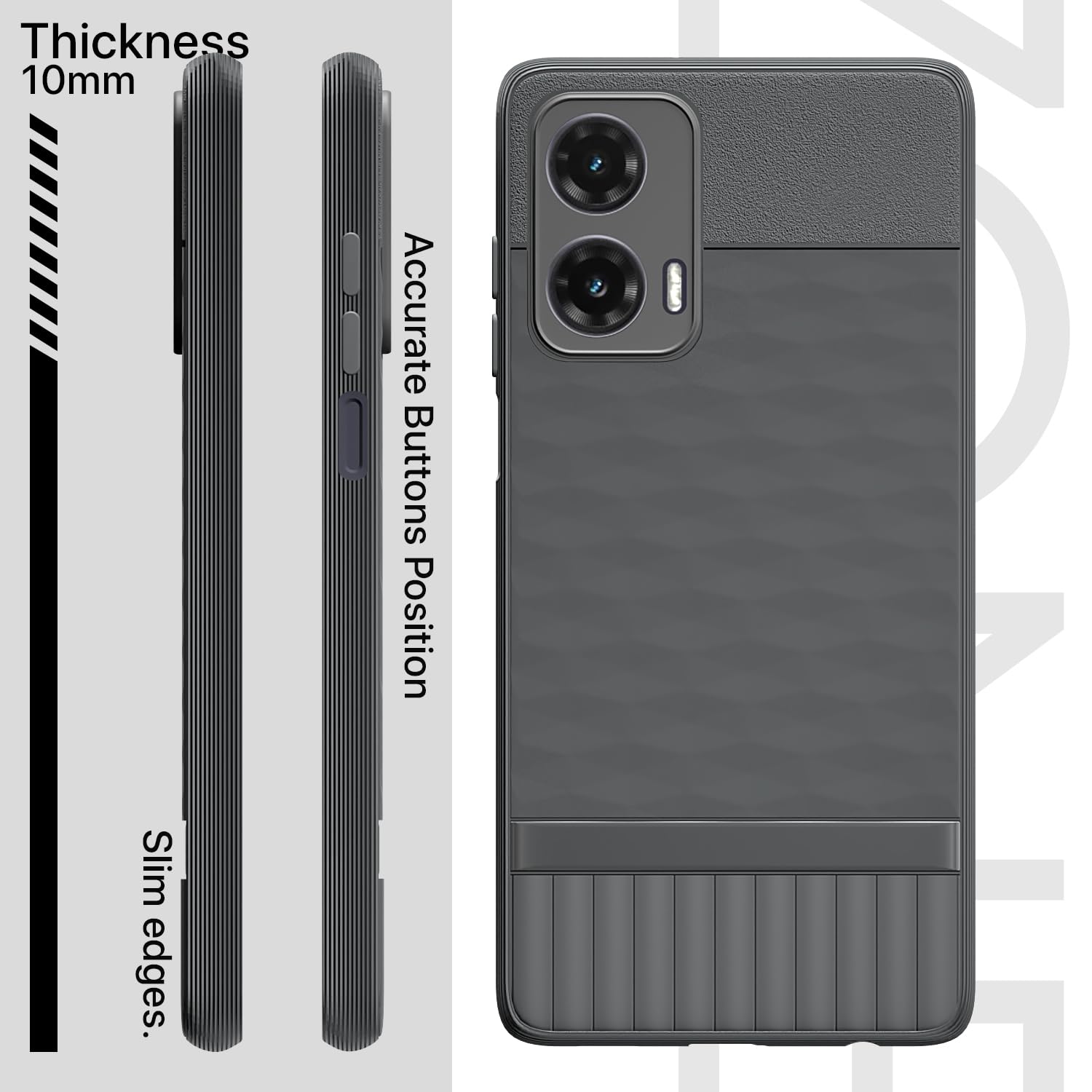 Pikkme Moto G35 5G Gencase Back Cover (Grey)