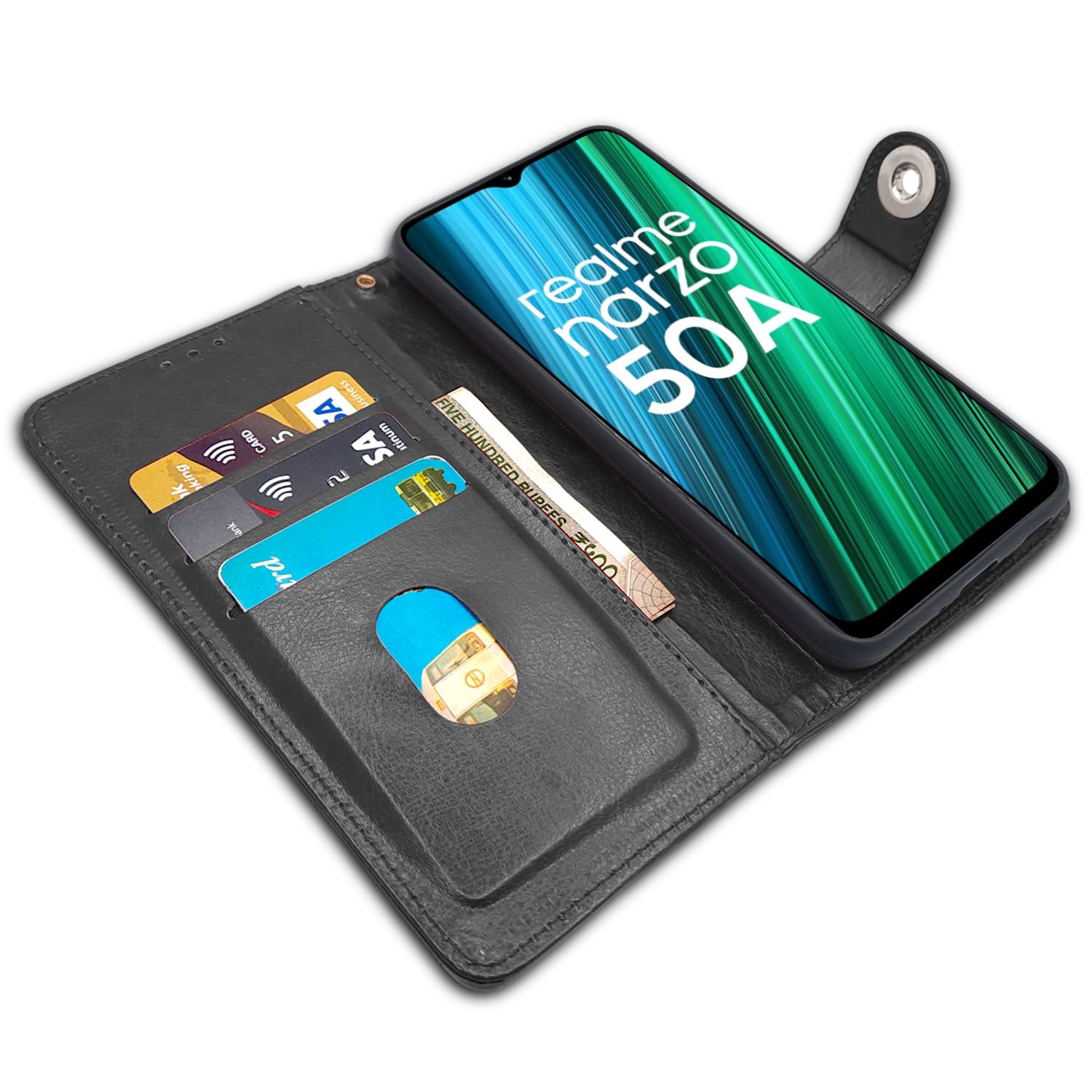Pikkme black flip cover for Realme Narzo 50A – photo 3