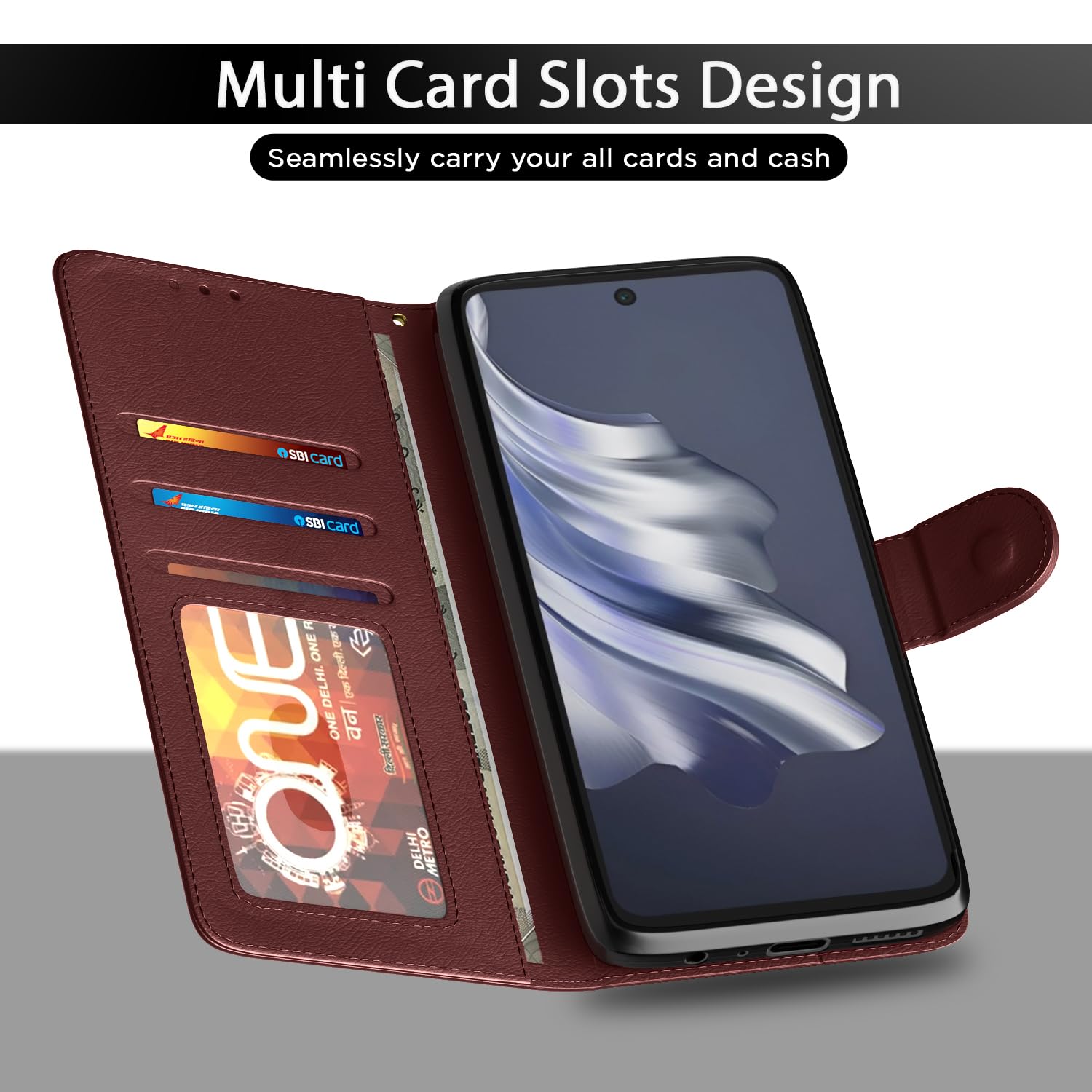 Pikkme Tecno Spark 20 Pro Vintage Flip Cover (Brown)