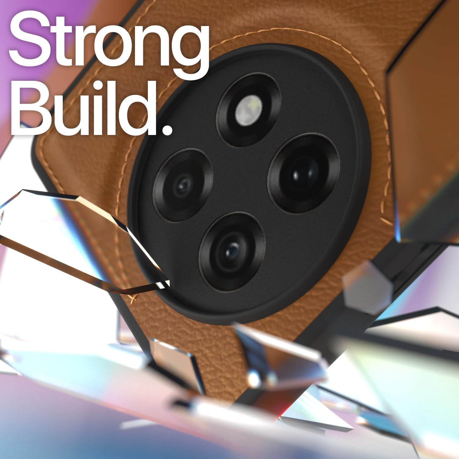 Pikkme OnePlus 13R 5G Leatherback Back Case (Brown)