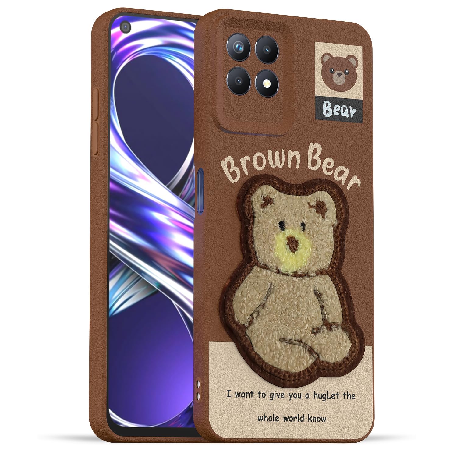 Brown phone cover for Realme Narzo 50/8i 4G – Pikkme