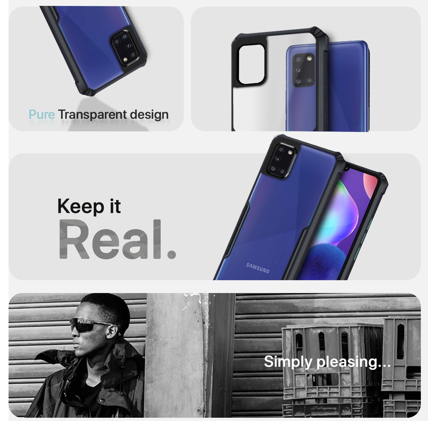 Pikkme Samsung Galaxy A31 Eagle Back Cover (Black)