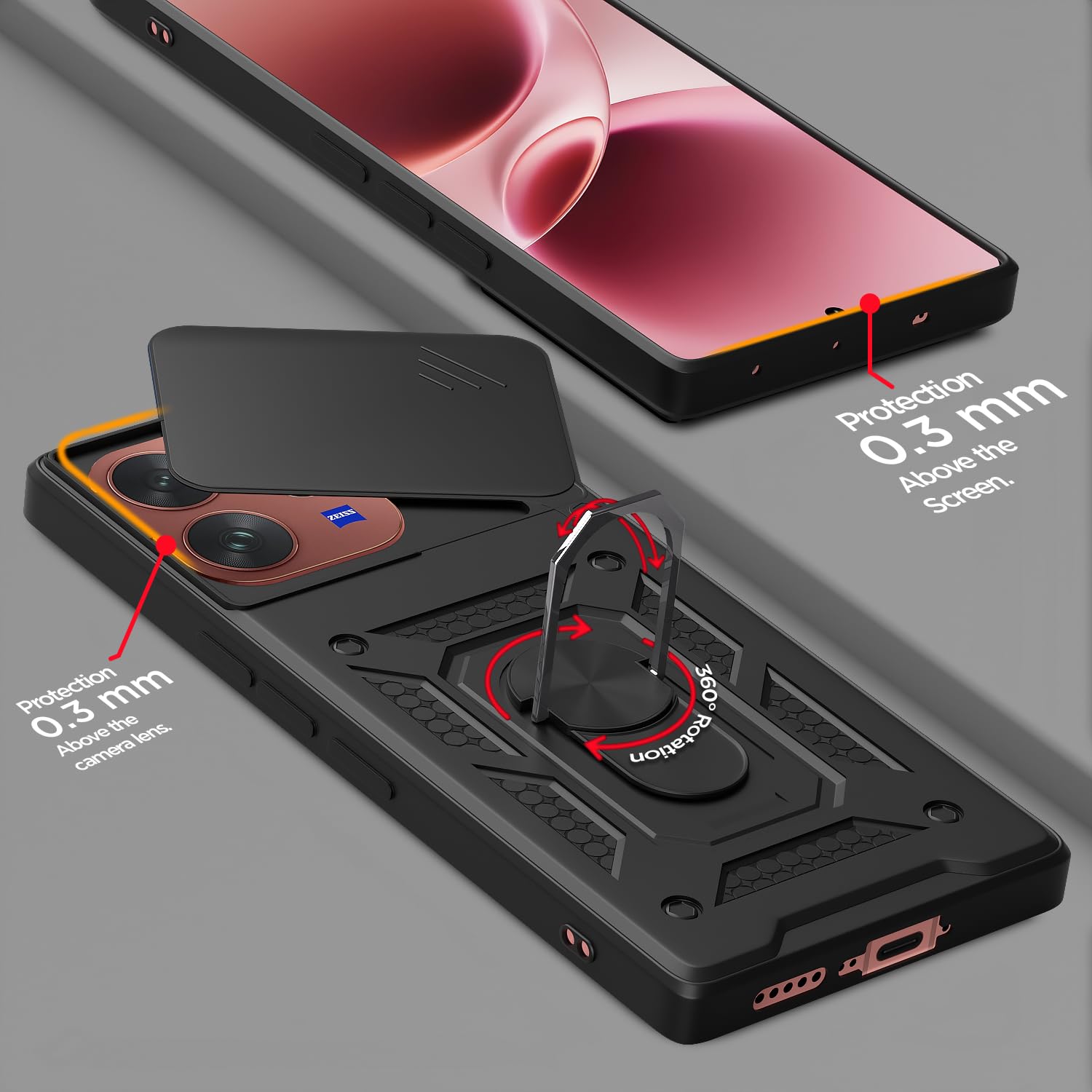 Vivo V70 5G/360 back cover in black by Pikkme – photo 4