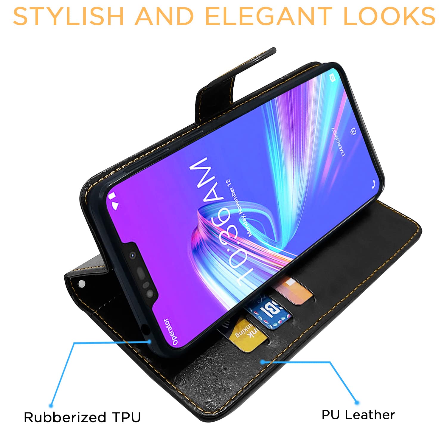 Pikkme black & brown Magnetic flip cover for Asus – photo 5