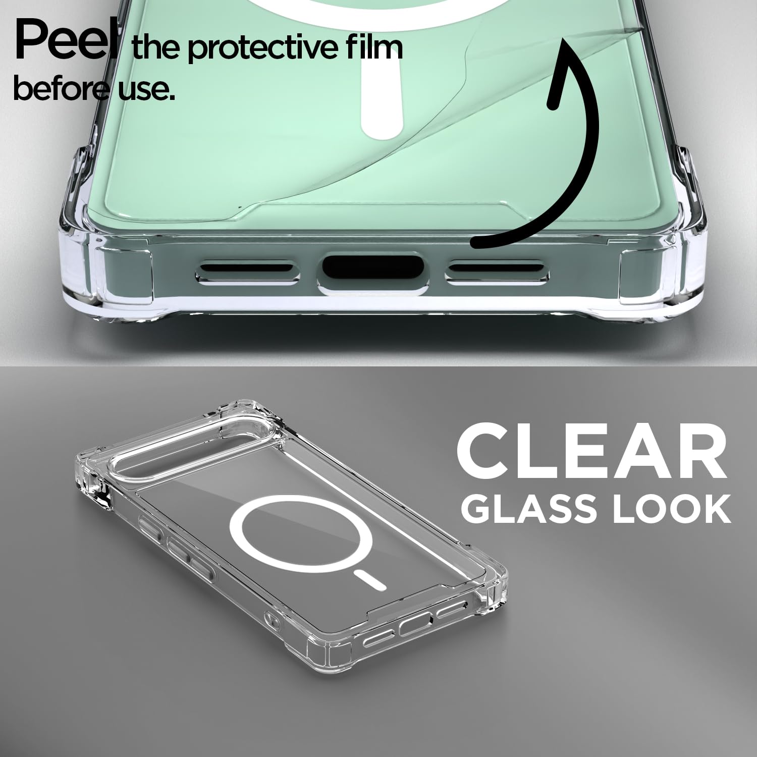 Pikkme transparent mag-safe MagSafe mobile back cover for Google Pixel 6A 5G – photo 3