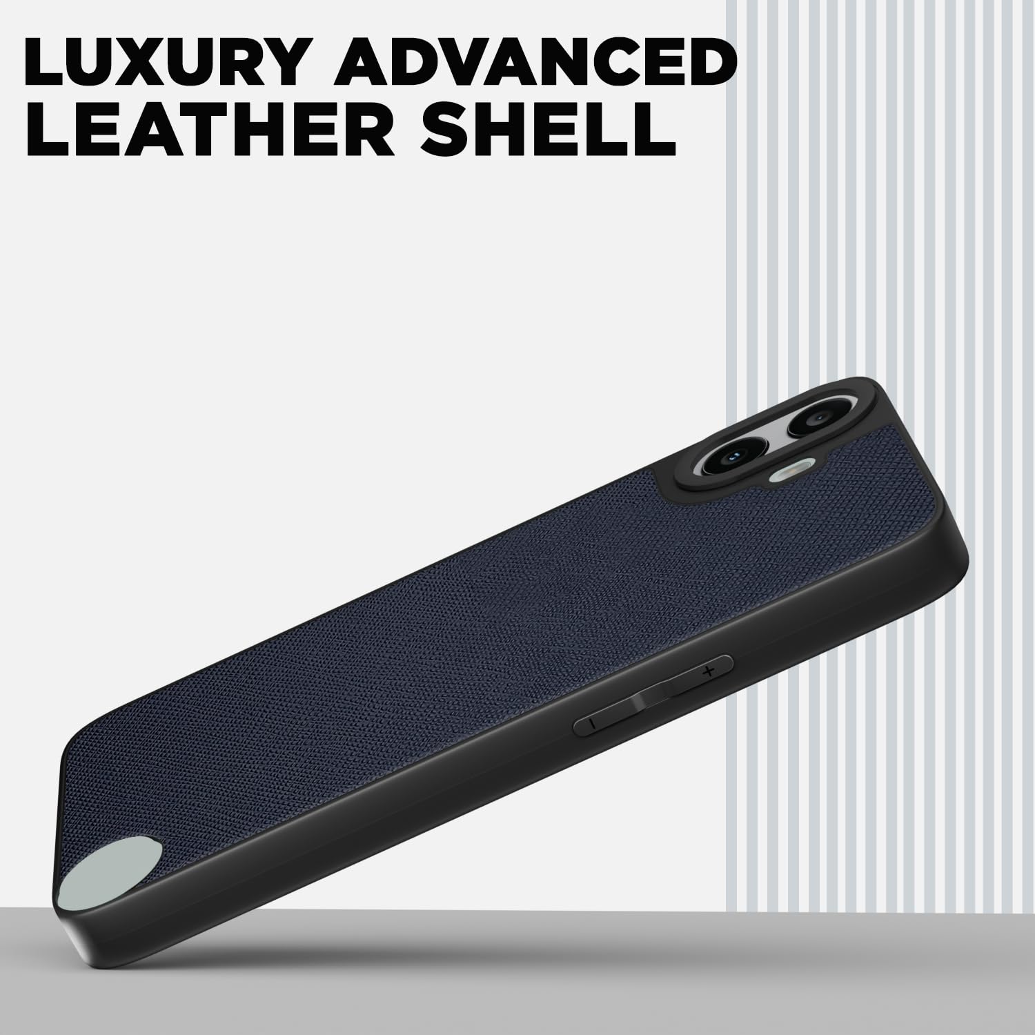 Pikkme CMF by Nothing Phone 1 Indian Leather Back Cover (Blue)