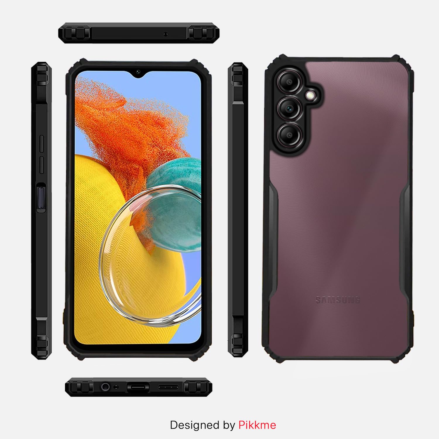 Pikkme Samsung Galaxy M14 5G Eagle Back Cover (Black)