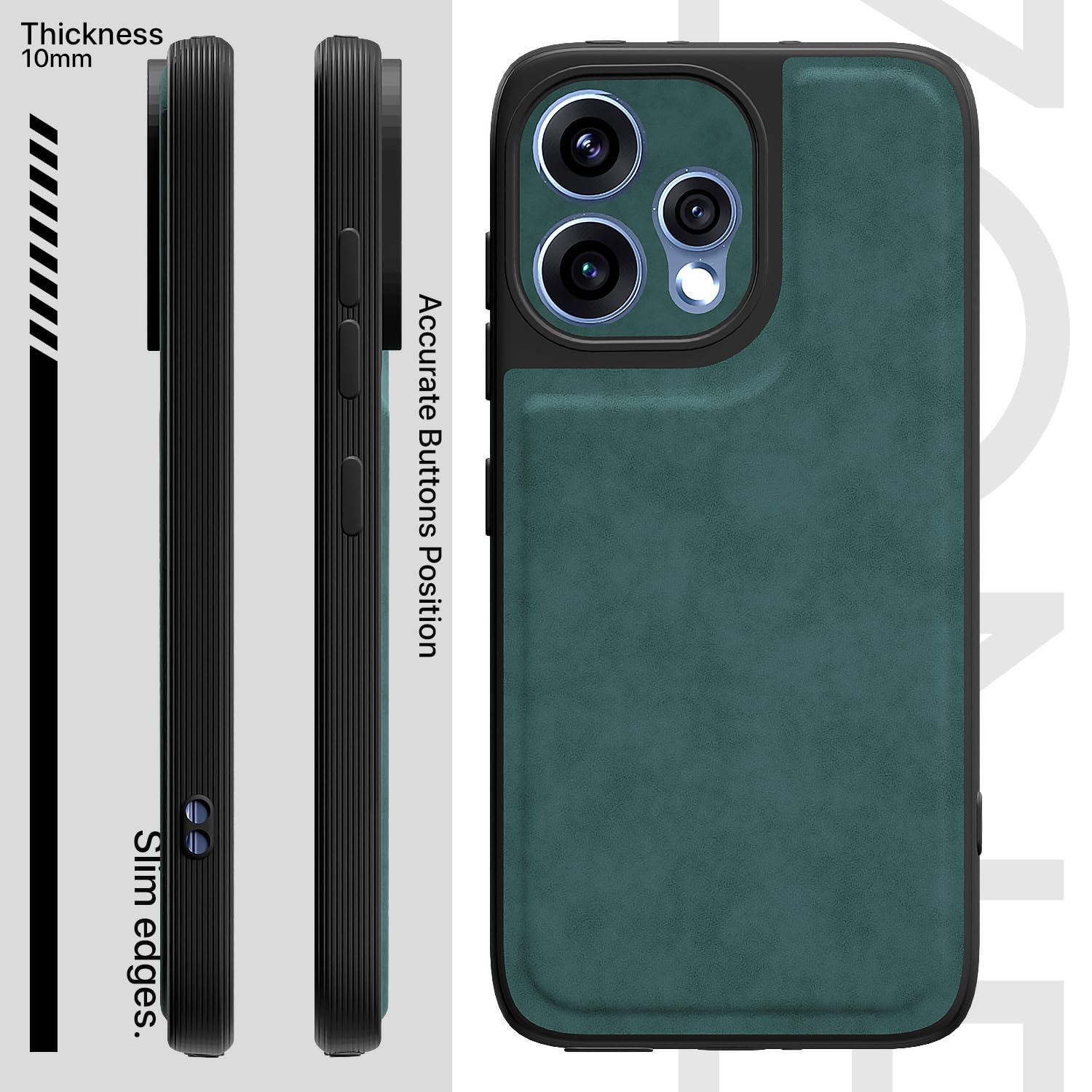 Pikkme Oppo Reno 15 5G Leather green mobile cover – photo 3