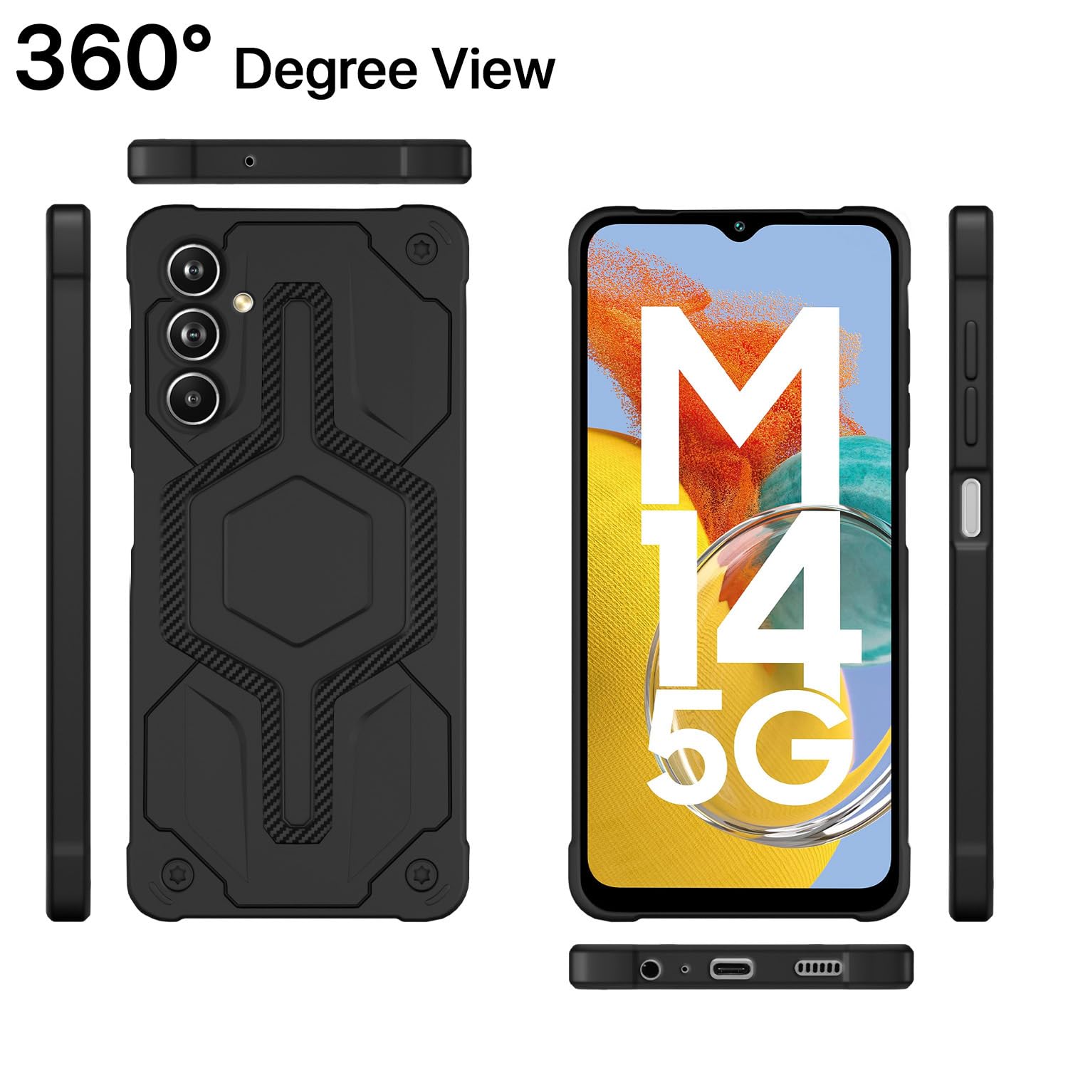 Samsung M14 5G back cover in black by Pikkme – photo 2