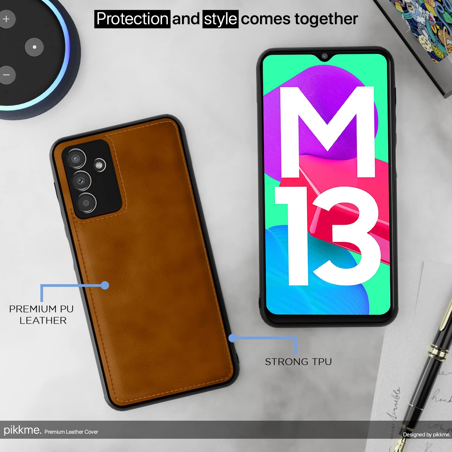Pikkme Samsung M13 4G brown phone cover – photo 4