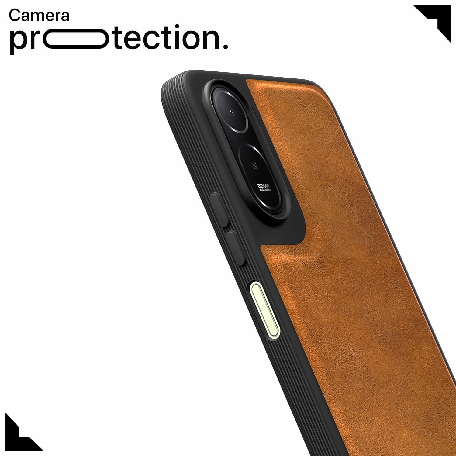 Redmi A7 Pro/Poco C85x 5G Leather mobile cover in brown by Pikkme – photo 5