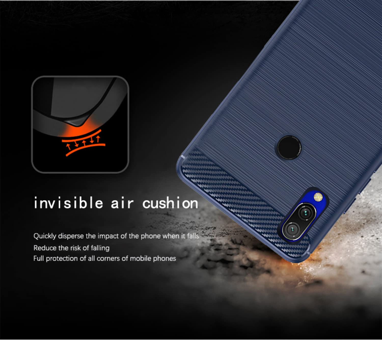 Redmi 7/Y3 Hybrid mobile back cover in blue by Pikkme – photo 4