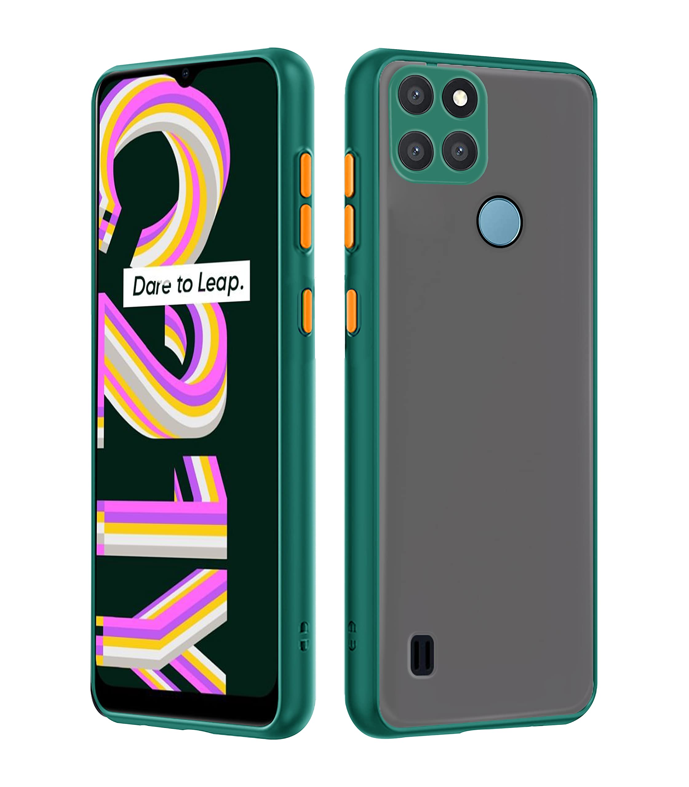 Pikkme green Hybrid mobile cover for Realme C21Y/C25Y