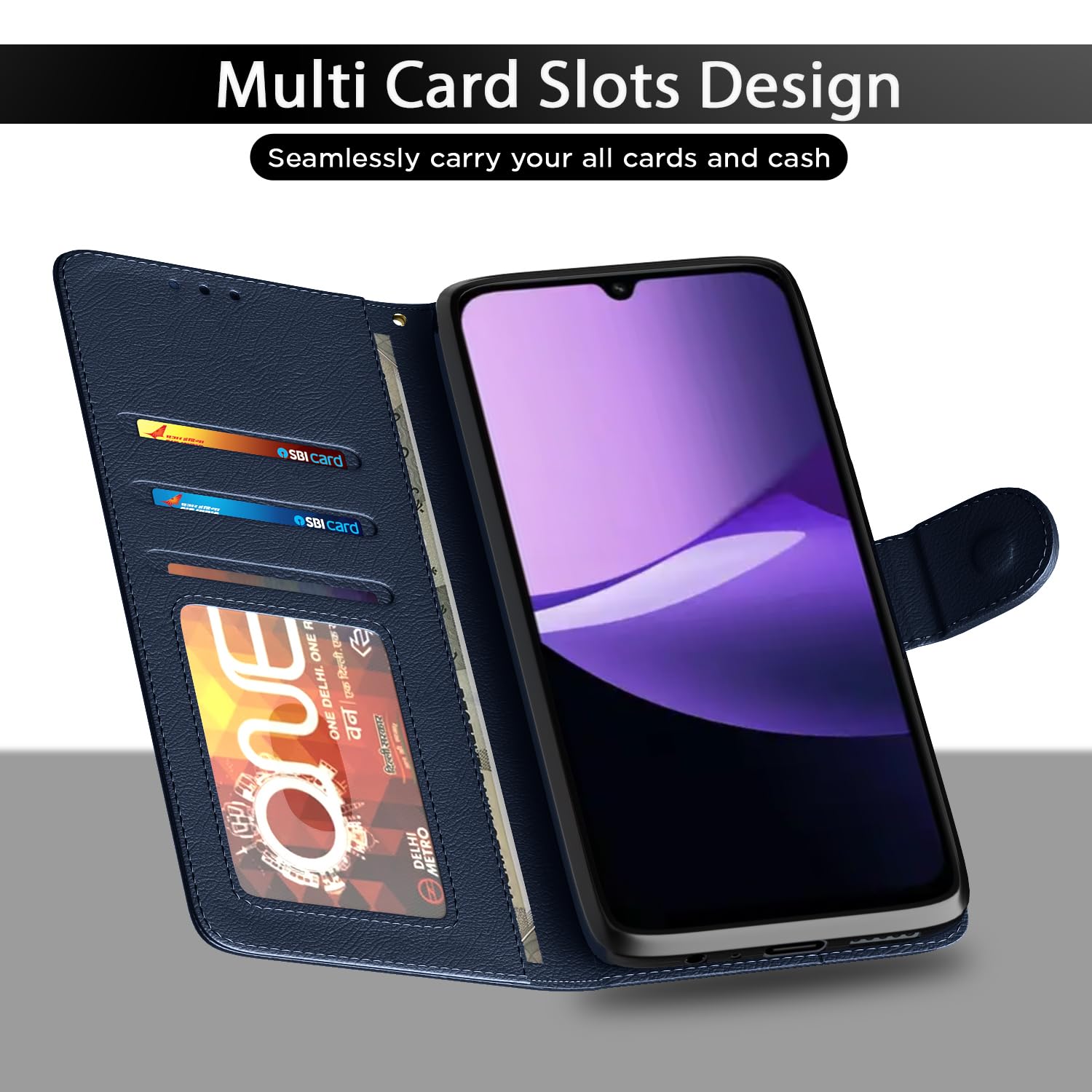 Pikkme blue flip cover for Redmi 15C 5G – photo 5