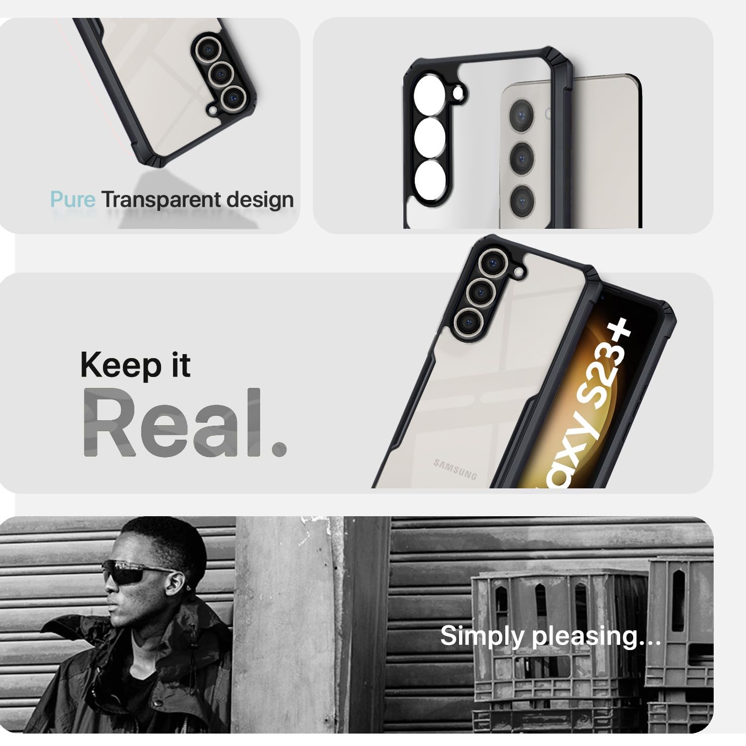 Pikkme Samsung S23 Plus Hybrid black back cover – photo 2