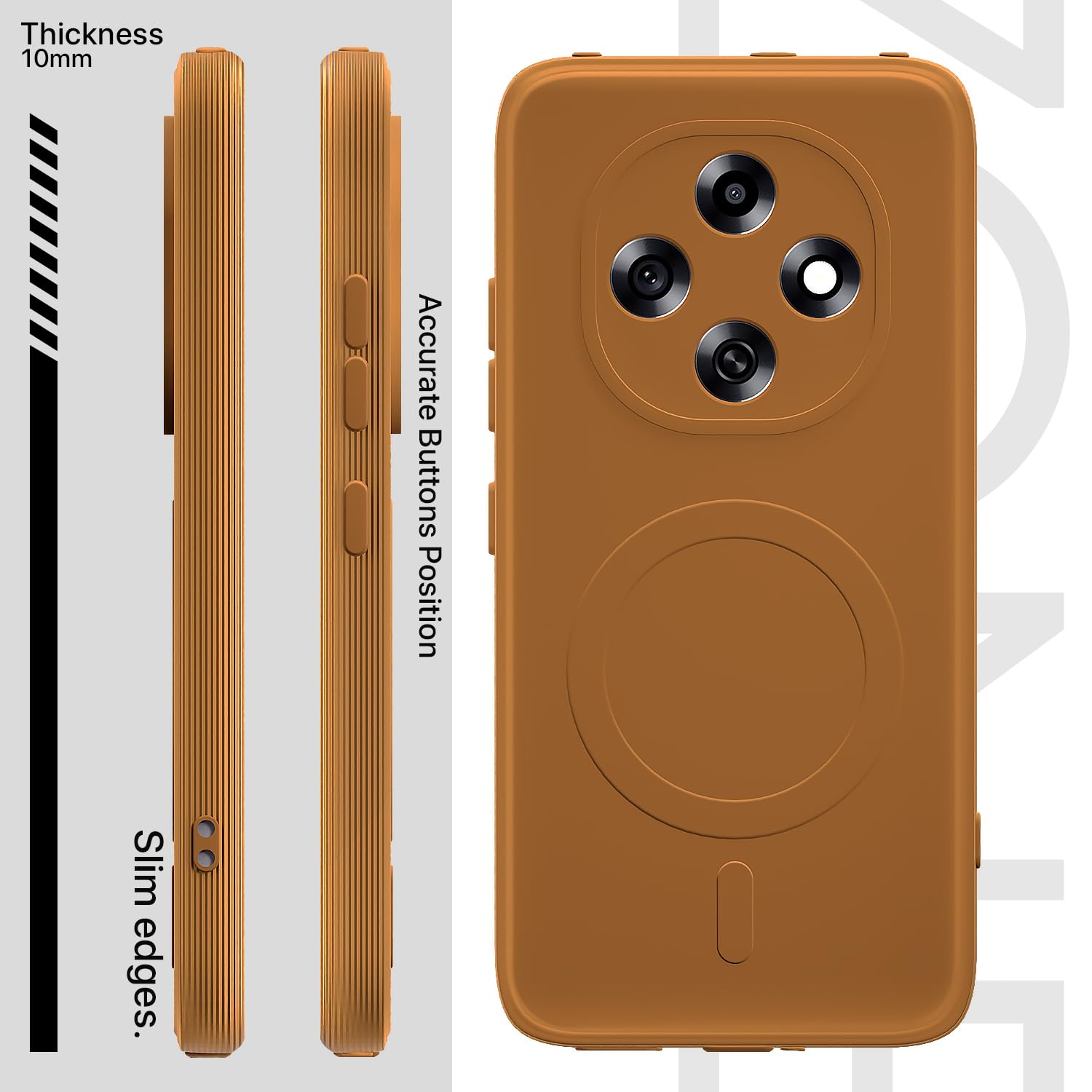 Pikkme orange MagSafe mobile cover for Oppo F31 Pro 5G – photo 3