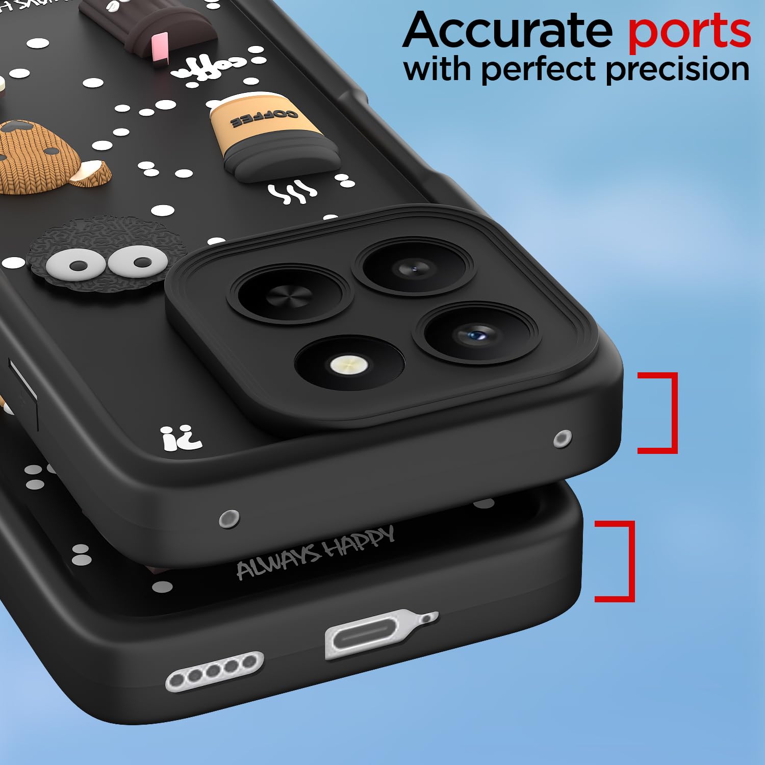 Pikkme black mobile cover for Honor X7d 5G/3D – photo 4