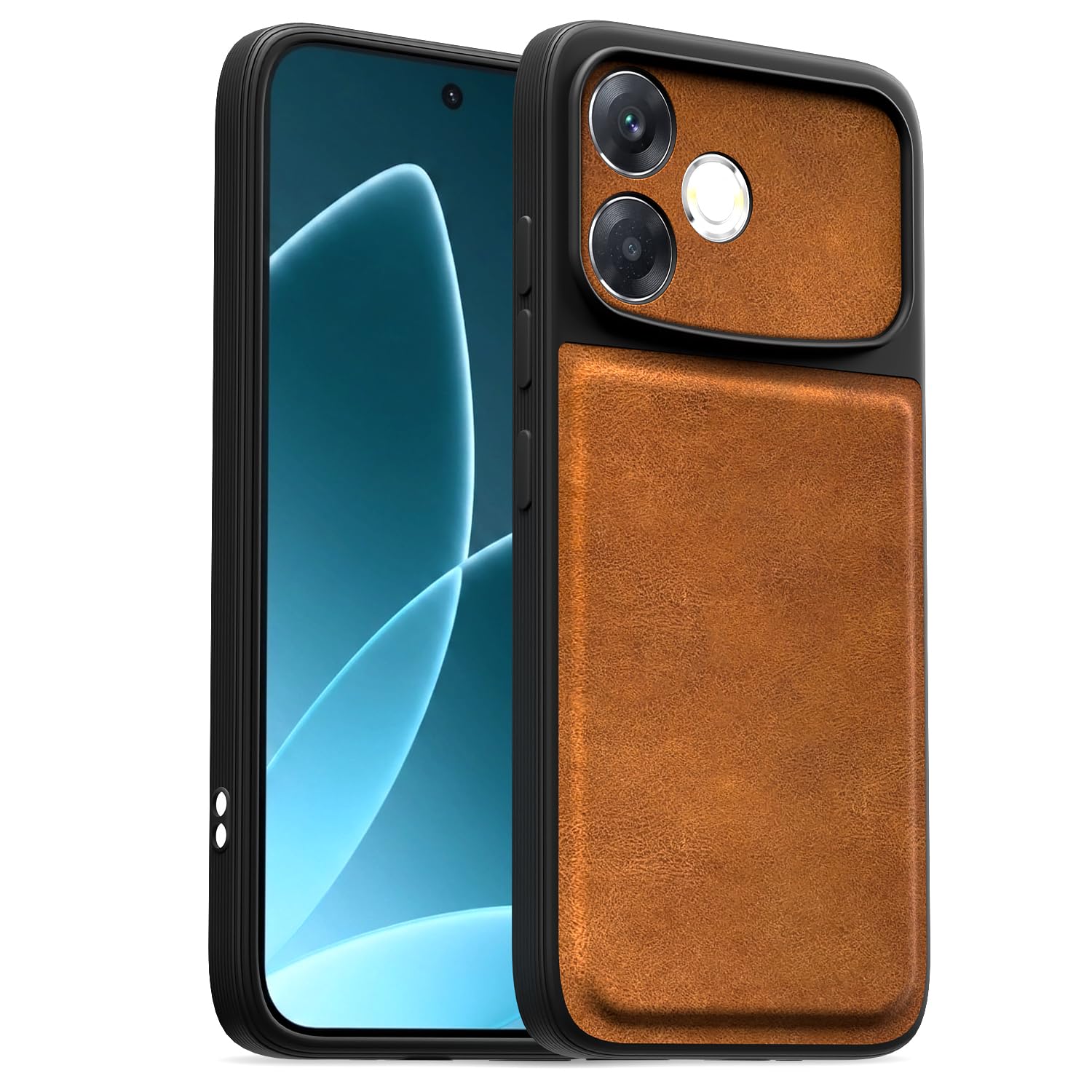 Pikkme brown mobile back cover for Oppo F33 Pro 5G
