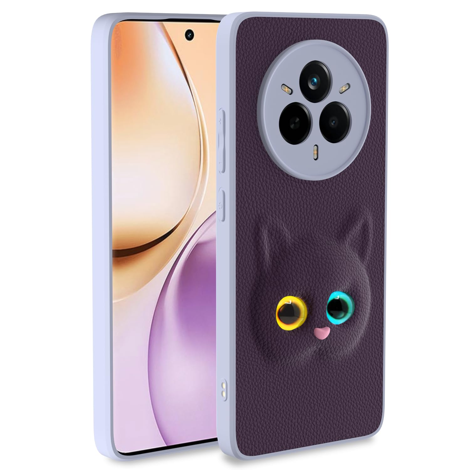 PIkkme Realme 14 Pro 5G Kitty Back Cover (Purple)