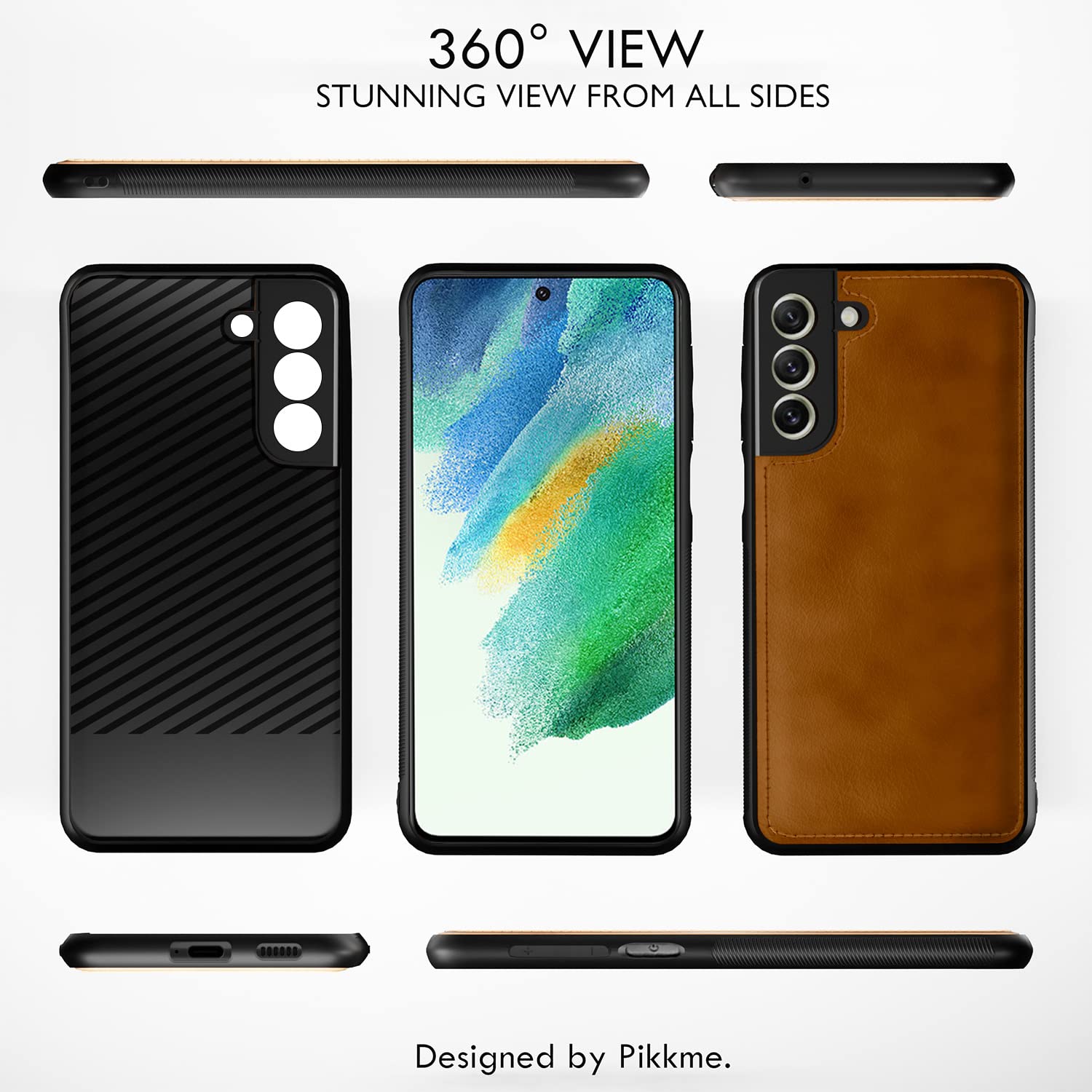 Brown Leather back cover for Samsung S22 – Pikkme – photo 2