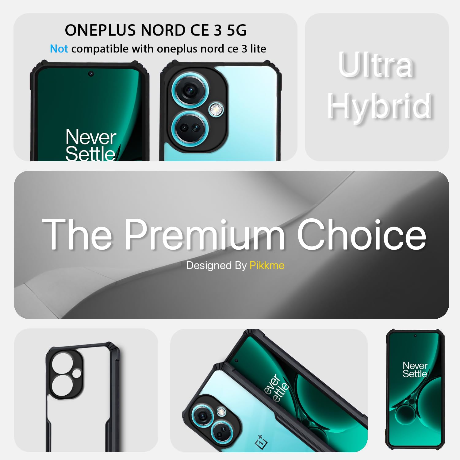 Pikkme OnePlus Nord Ce 3 5G Eagle Back Cover (Black)