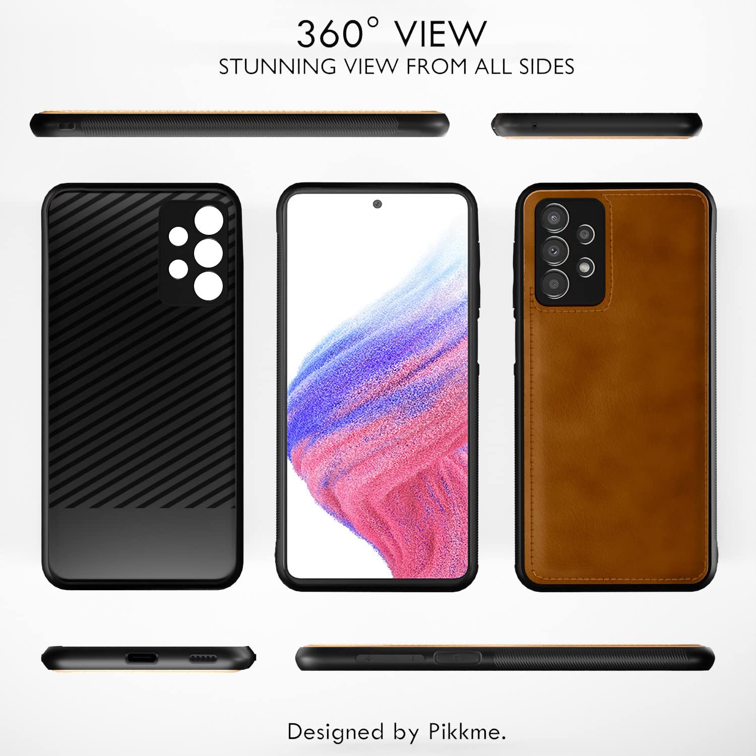 Pikkme brown Leather phone cover for Samsung A53 5G – photo 3