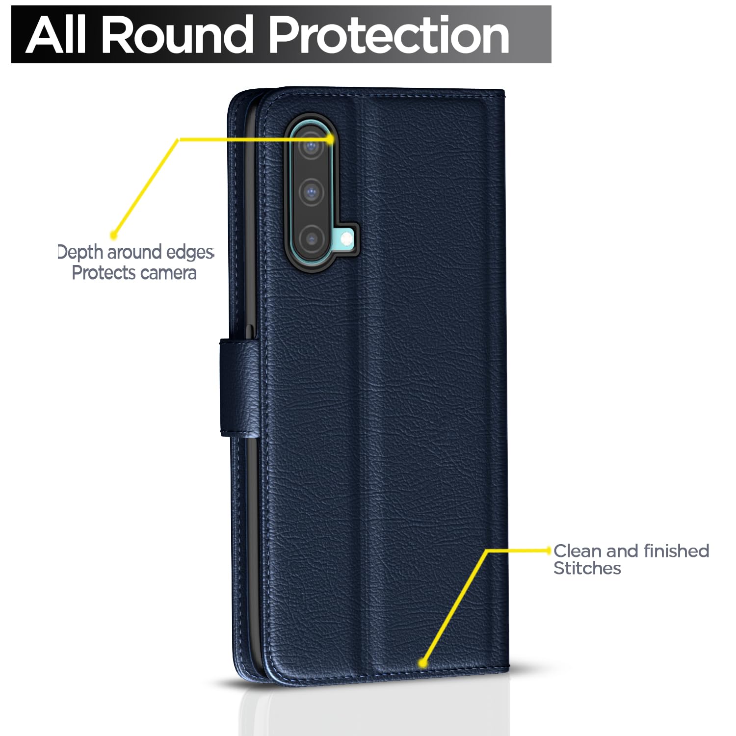Pikkme blue mobile flip cover for OnePlus Nord CE 5G – photo 4