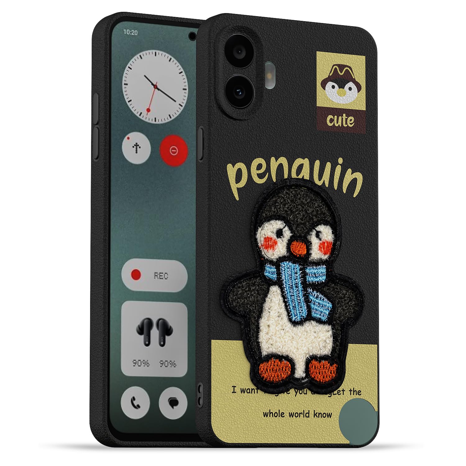 Black mobile back cover for CMF Phone 1 – Pikkme