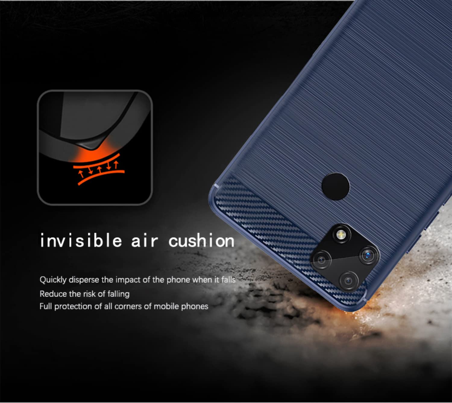 Pikkme blue Hybrid mobile cover for Realme Narzo 50A – photo 4