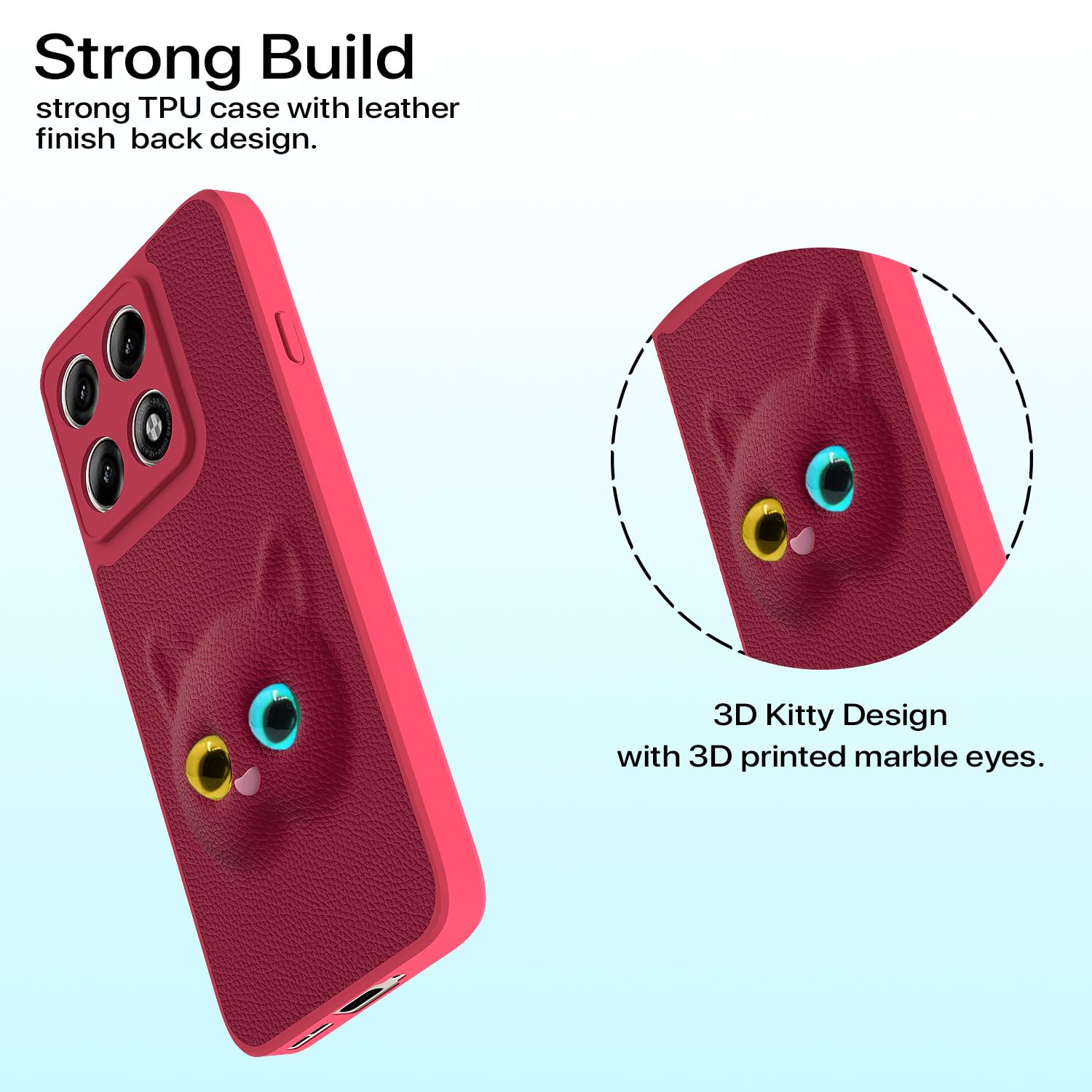 Pikkme Moto Edge 70 Pro 5G Kitty pink phone cover – photo 2
