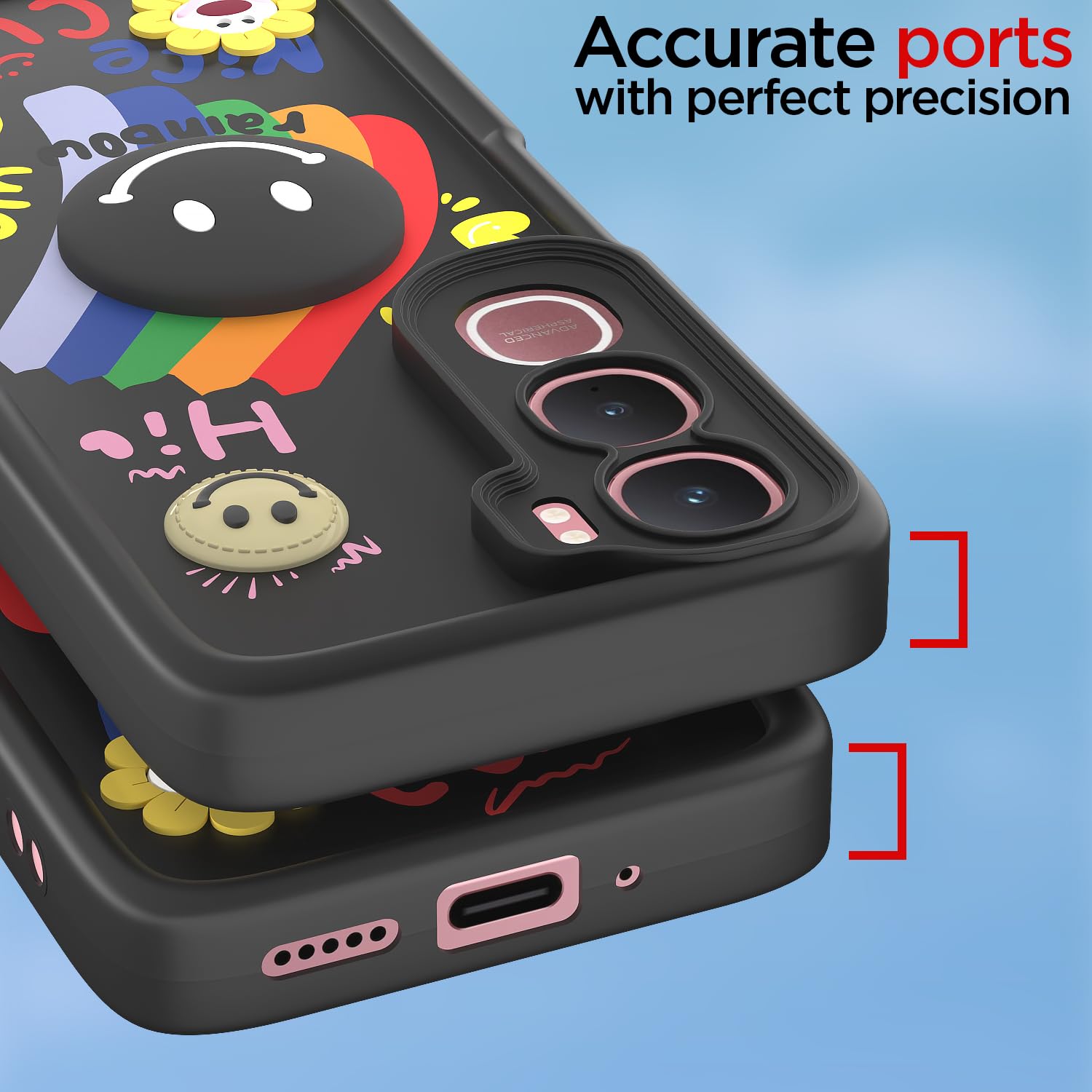 Vivo Y31 5G Soft Silicone mobile back cover in black by Pikkme – photo 4