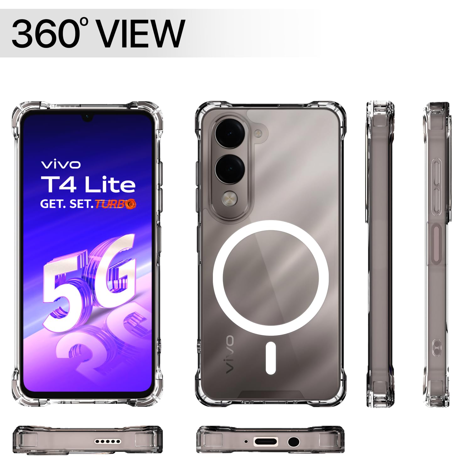 iQOO Z10 Lite 5G/Vivo T4 Lite 5G/Y19 5G/Y19e/Y04 4G/Y29s 5G MagSafe phone cover in transparent mag-safe by Pikkme – photo 7